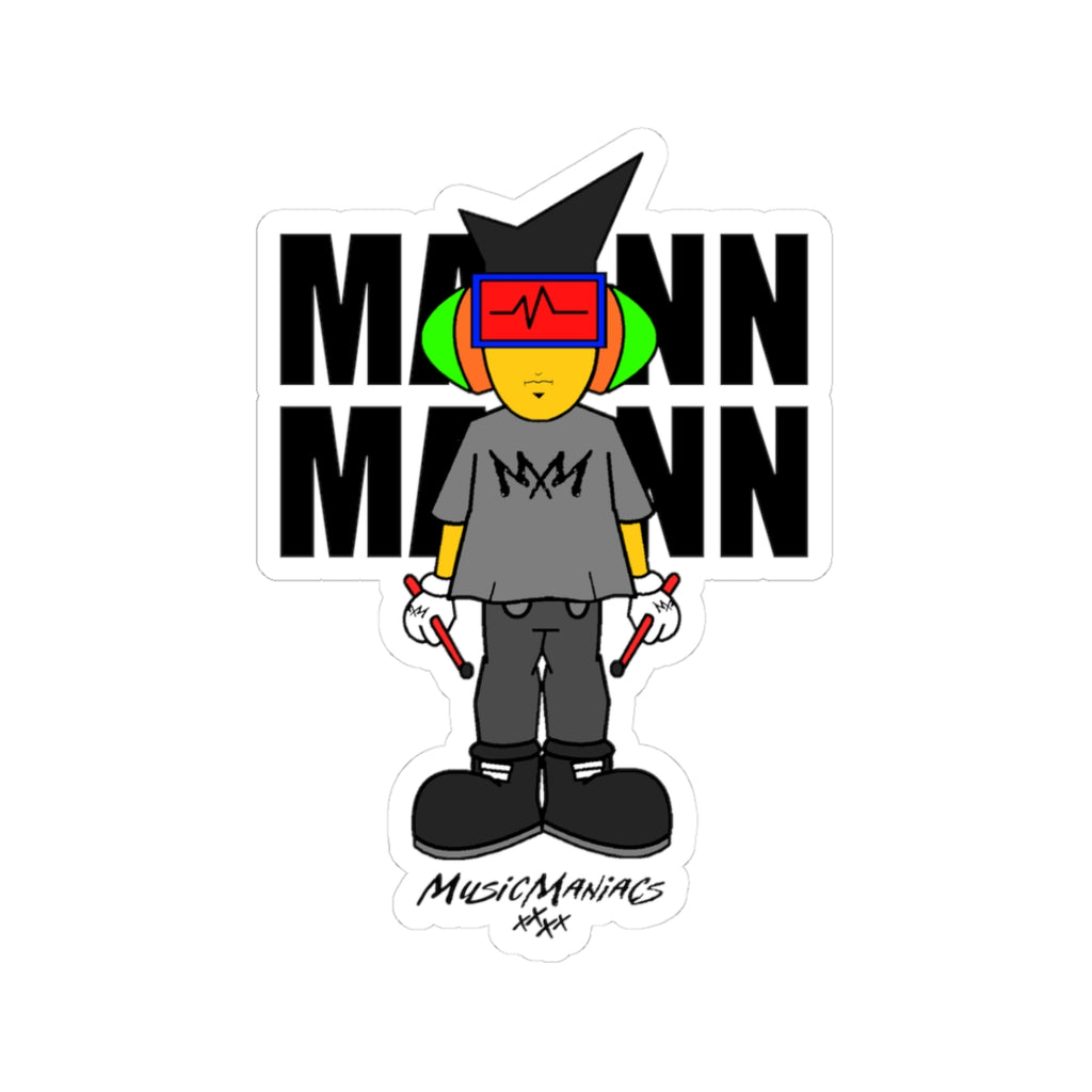 It's Mann Mann Signature | Music Maniacs | Kiss-Cut Sticker | Bold Music Character Decal