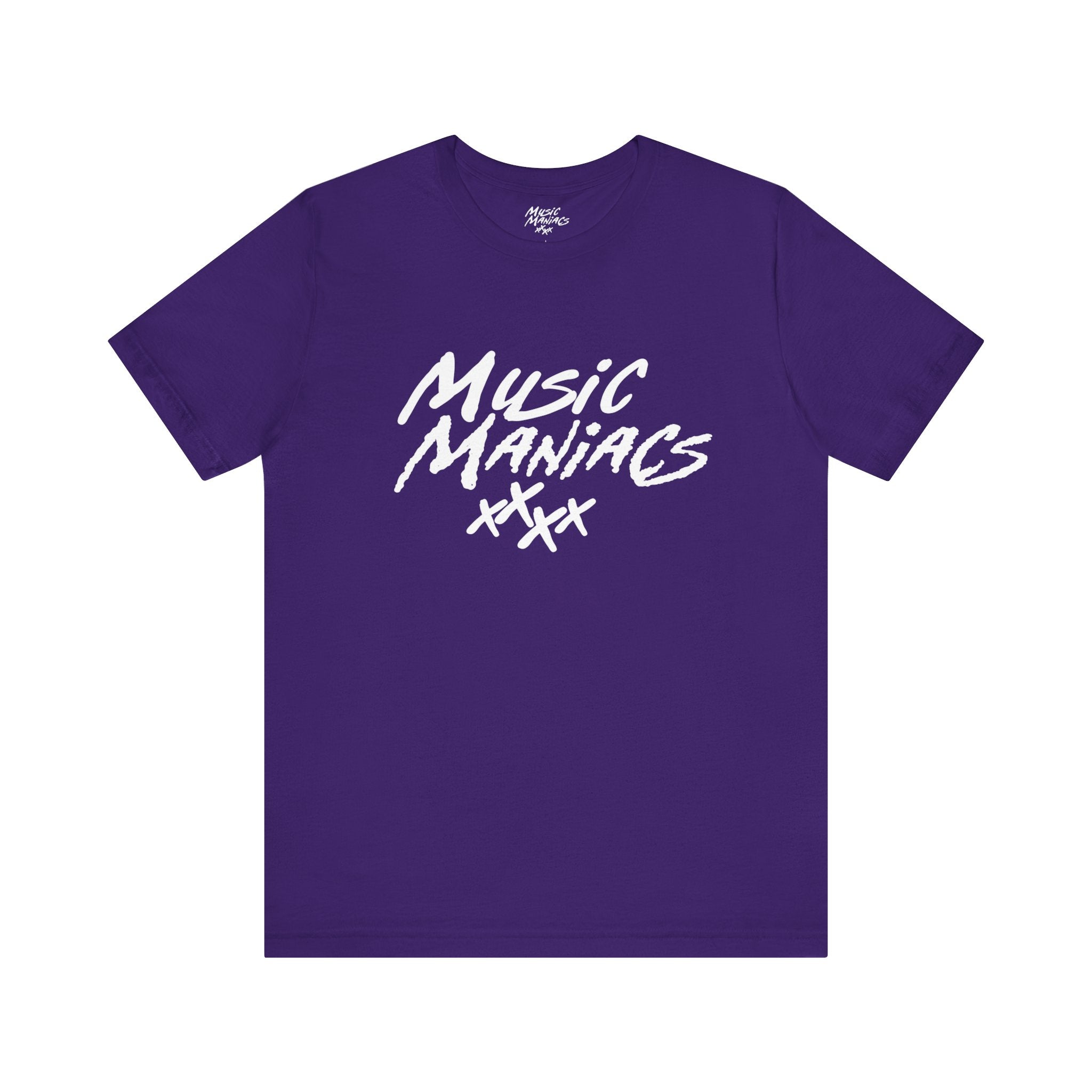 Stacked White Logo | Music Maniacs | Tee/T-Shirt | Music Lifestyle Culture Streetwear