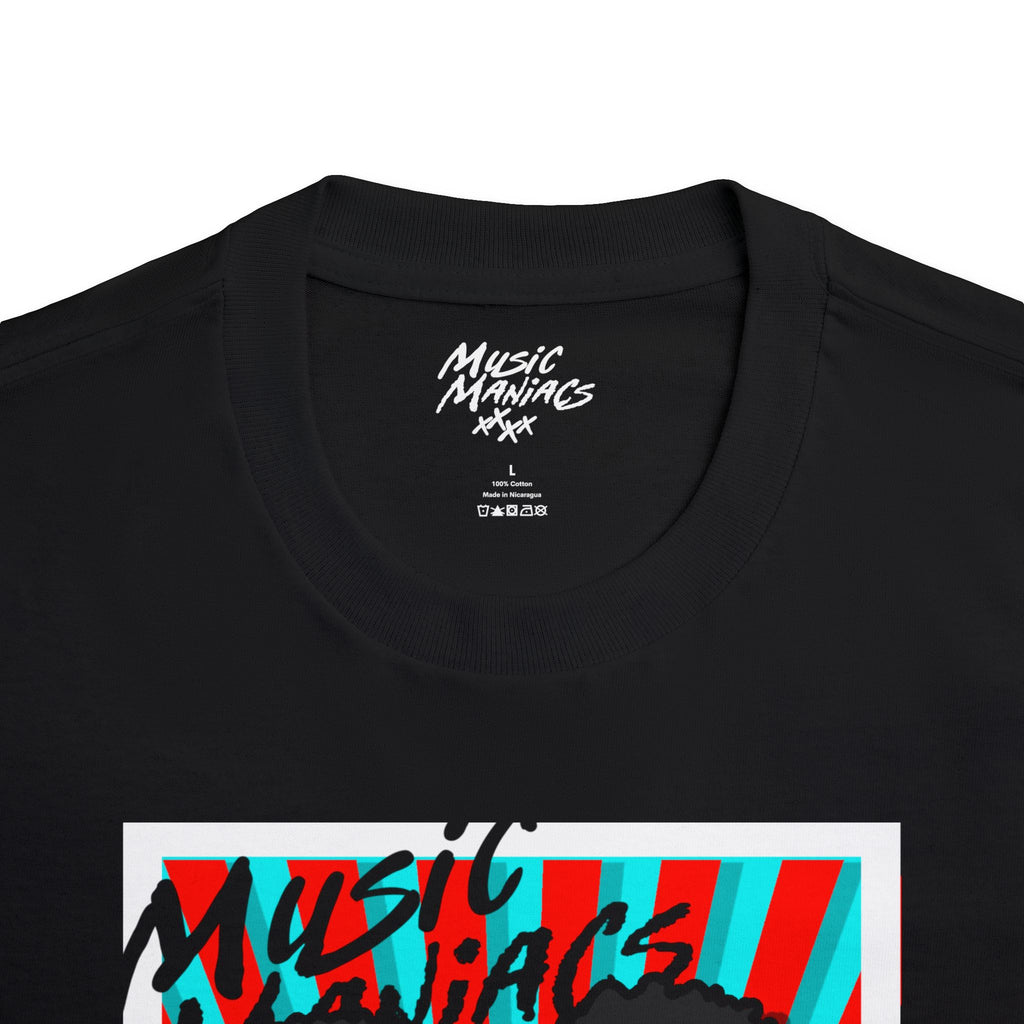 Press PLAY! Prinzazz | Music Maniacs | White Graphic T-shirt | Music Player Design Apparel