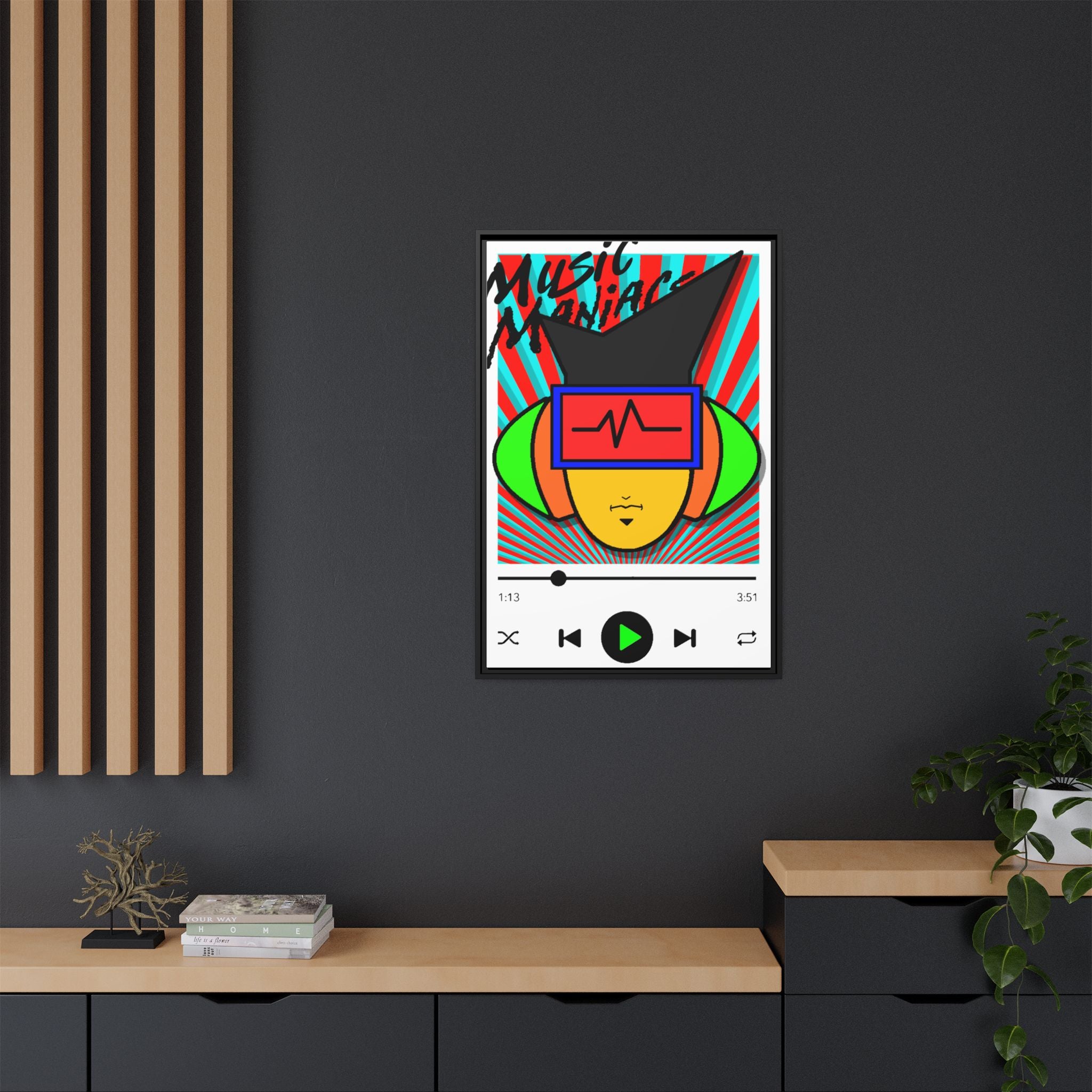 Press PLAY! Mann Alt Matte Framed Canvas