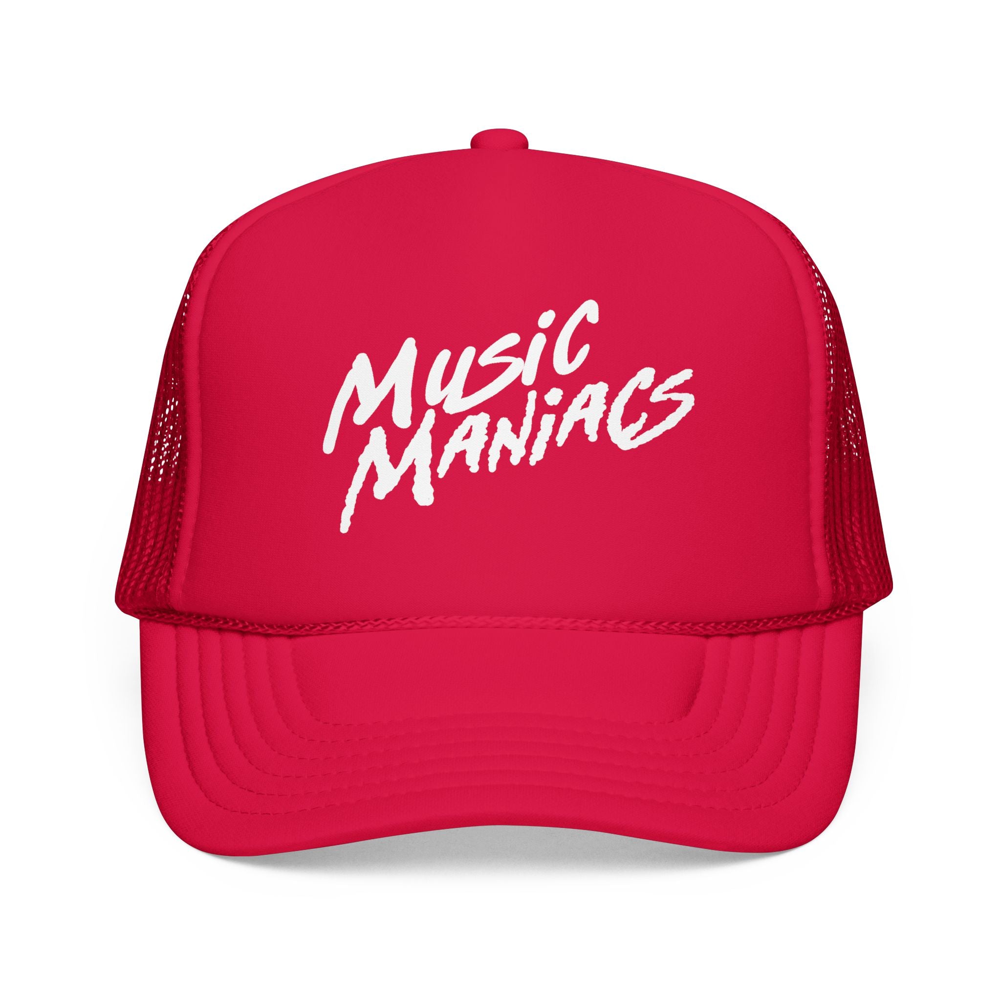 Stacked Classic White Logo Snapback Trucker Hat