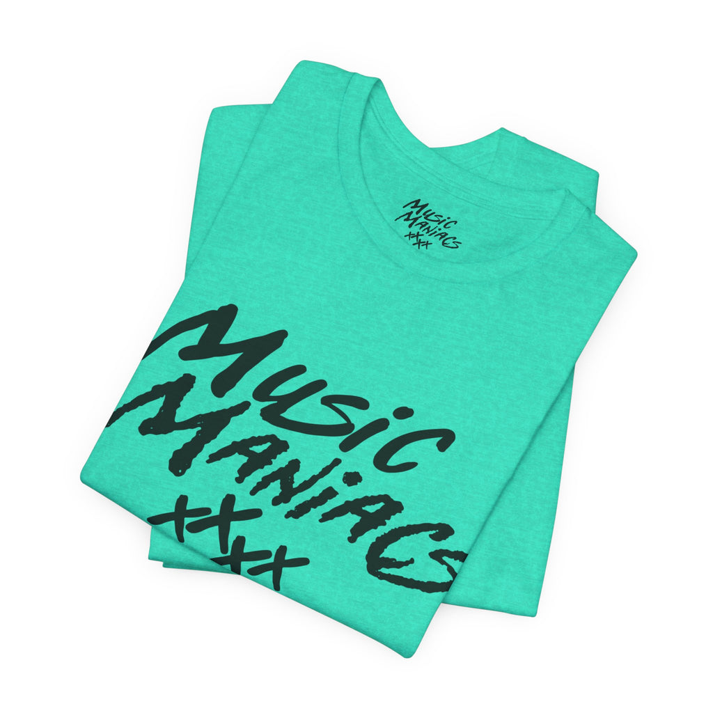Stacked Black Logo | Music Maniacs | Tee/T-Shirt | Music Lifestyle Culture Streetwear