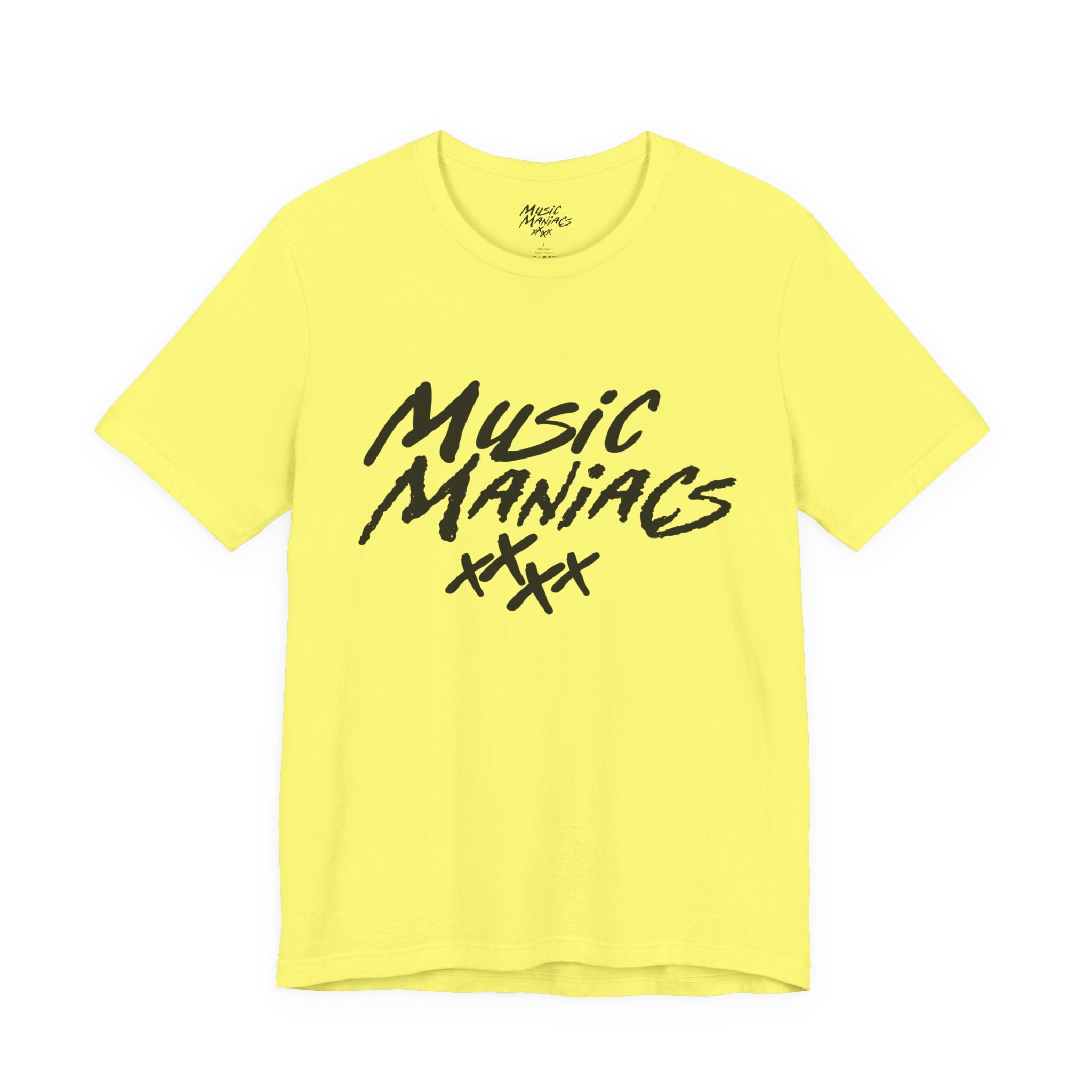 Stacked Black Logo | Music Maniacs | Tee/T-Shirt | Music Lifestyle Culture Streetwear