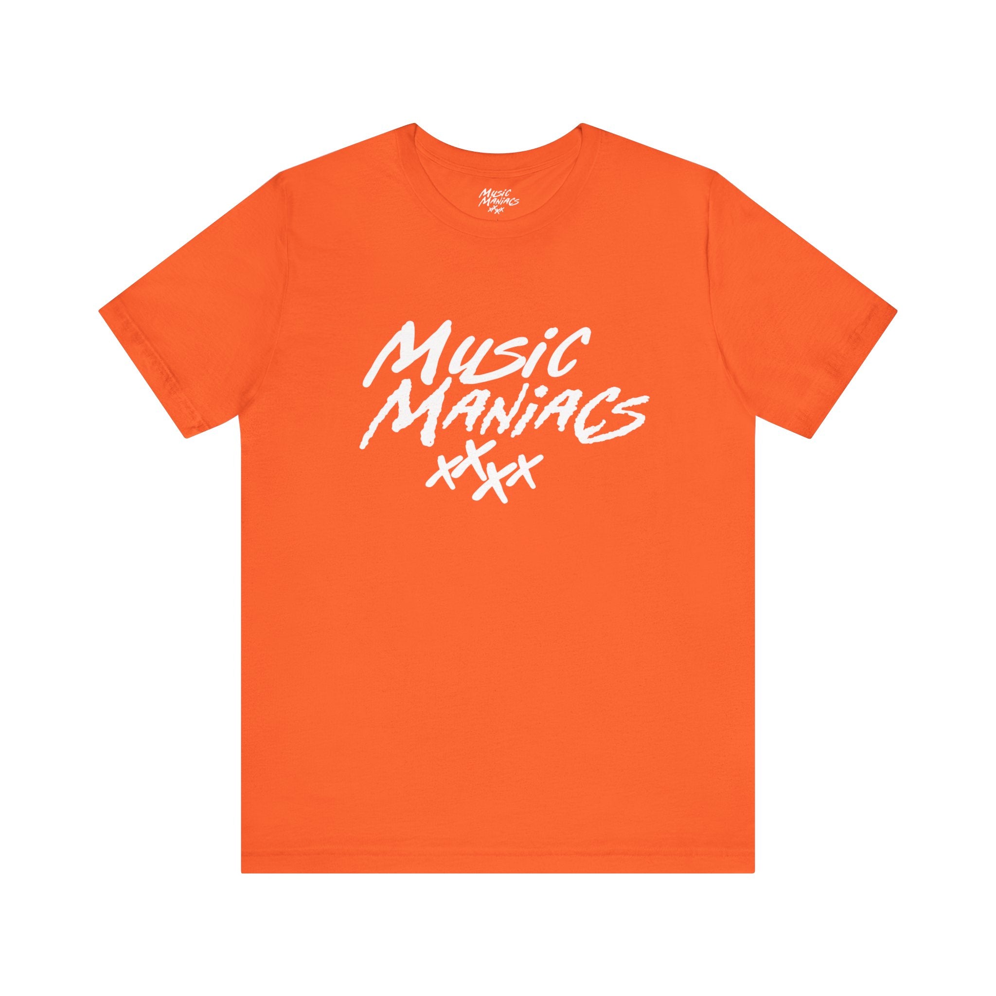 Stacked White Logo | Music Maniacs | Tee/T-Shirt | Music Lifestyle Culture Streetwear
