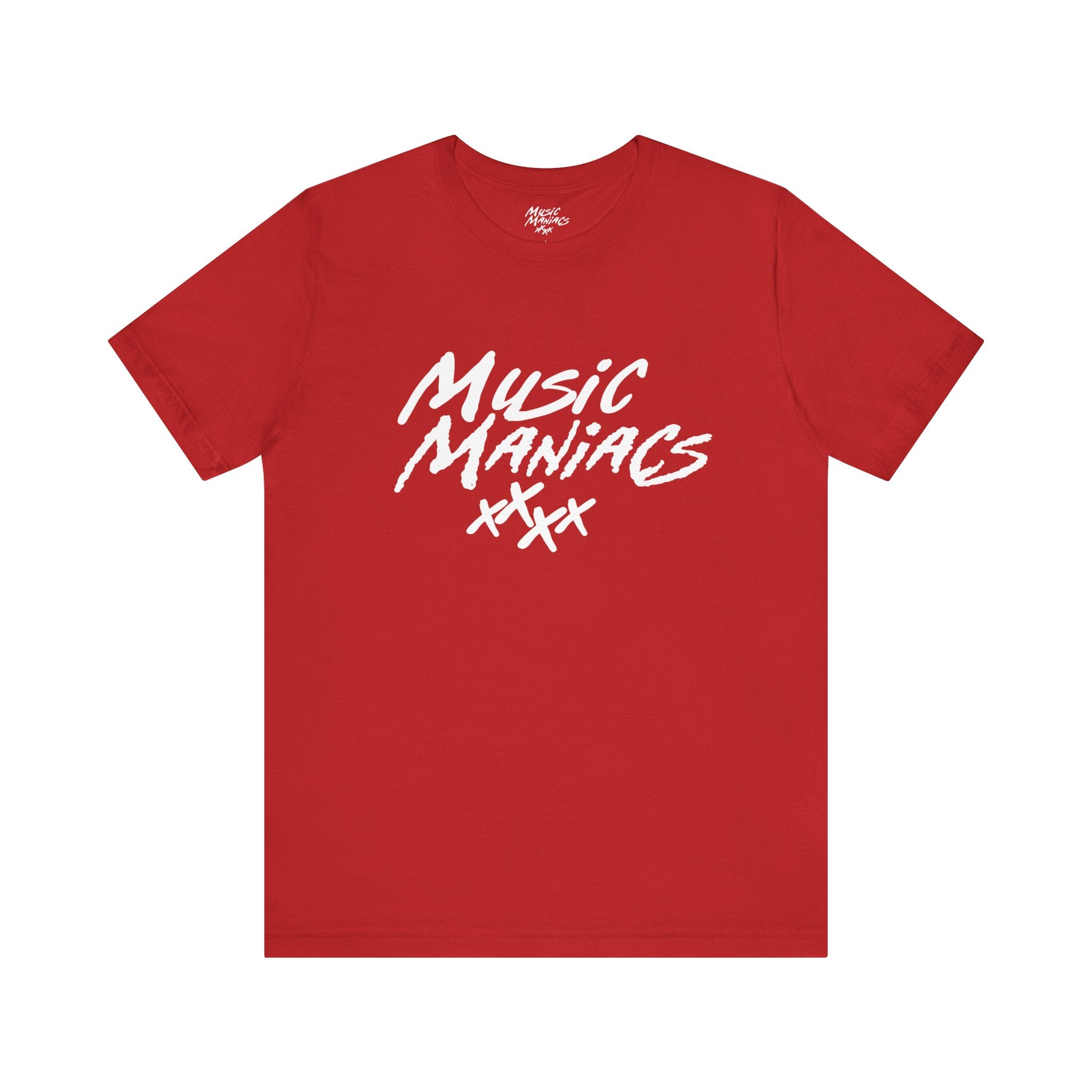 Stacked White Logo | Music Maniacs | Tee/T-Shirt | Music Lifestyle Culture Streetwear