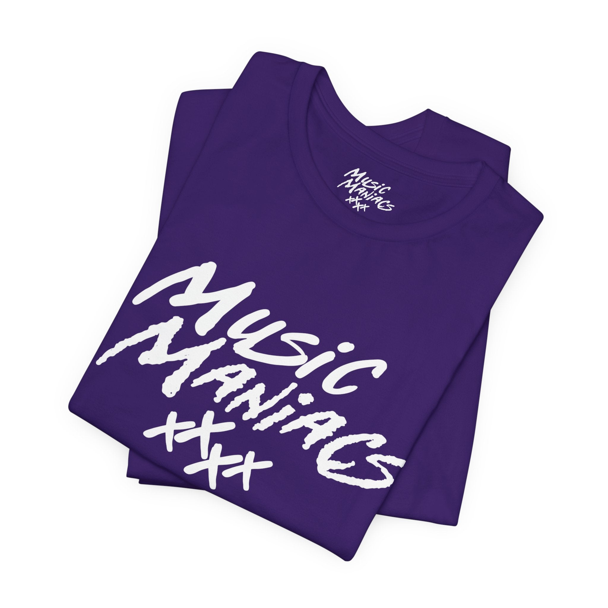 Stacked White Logo | Music Maniacs | Tee/T-Shirt | Music Lifestyle Culture Streetwear