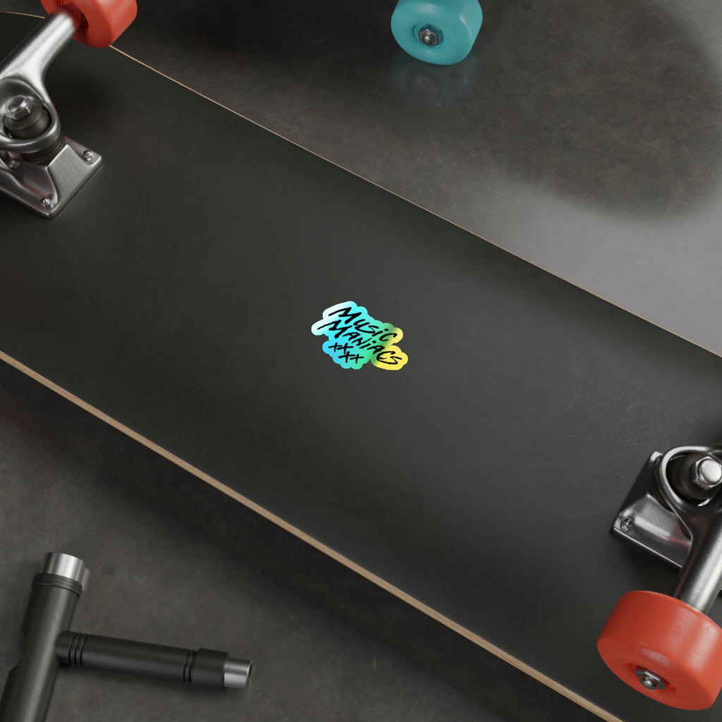 Stacked Logo Holographic die-cut sticker