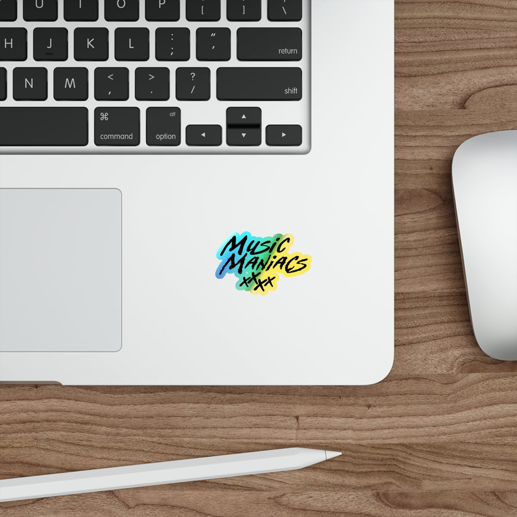 Stacked Logo Holographic die-cut sticker