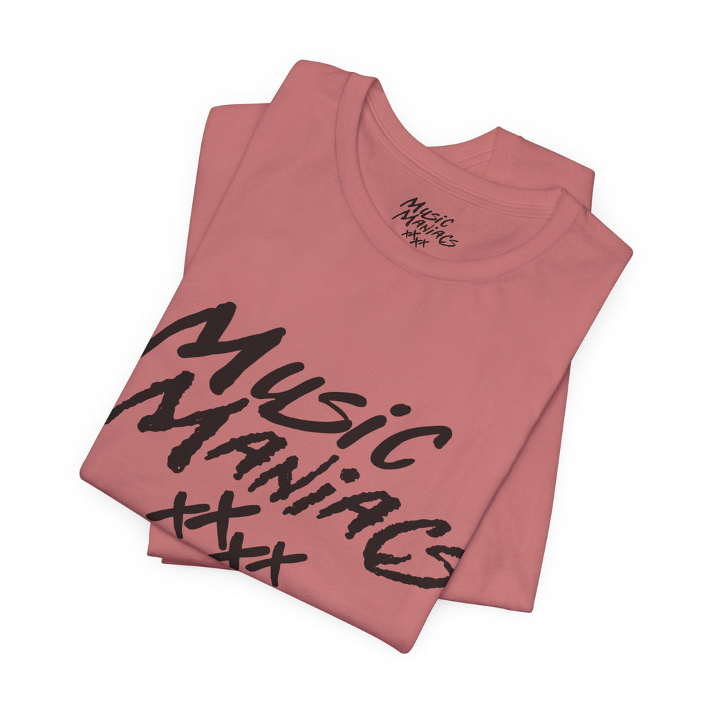 Stacked Black Logo | Music Maniacs | Tee/T-Shirt | Music Lifestyle Culture Streetwear