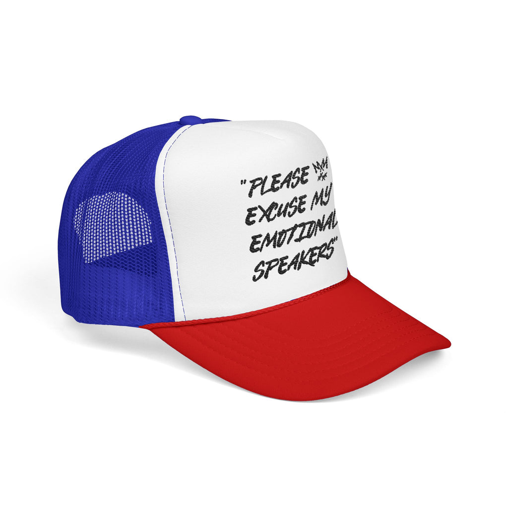 "Please Excuse My Emotional Speakers" | Music Maniacs | Foam Trucker | Musical Quote Streetwear