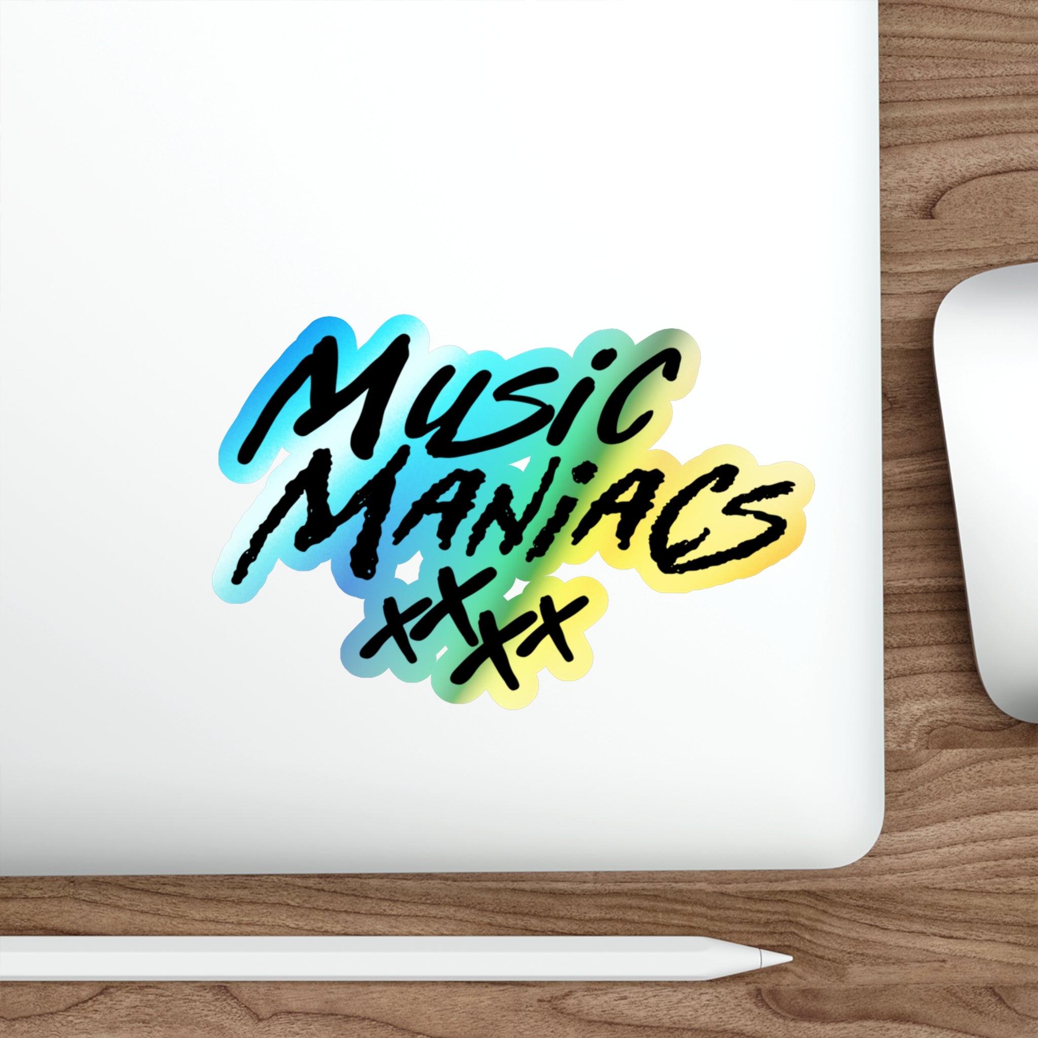 Stacked Logo Holographic die-cut sticker