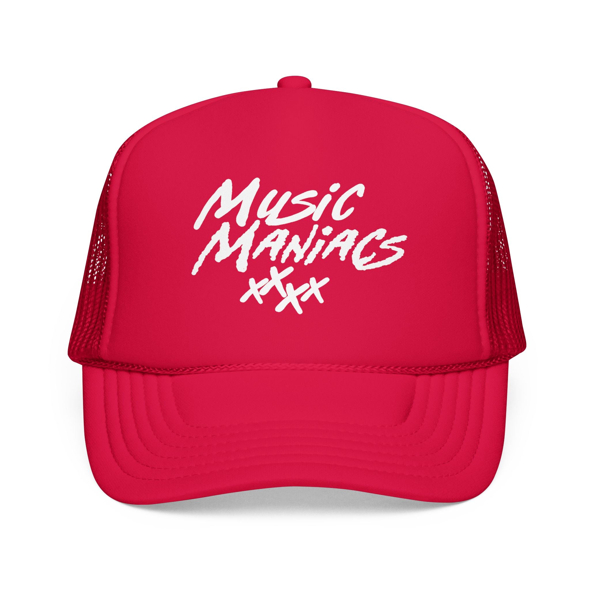 Stacked Logo White Logo Snapback Trucker Hat