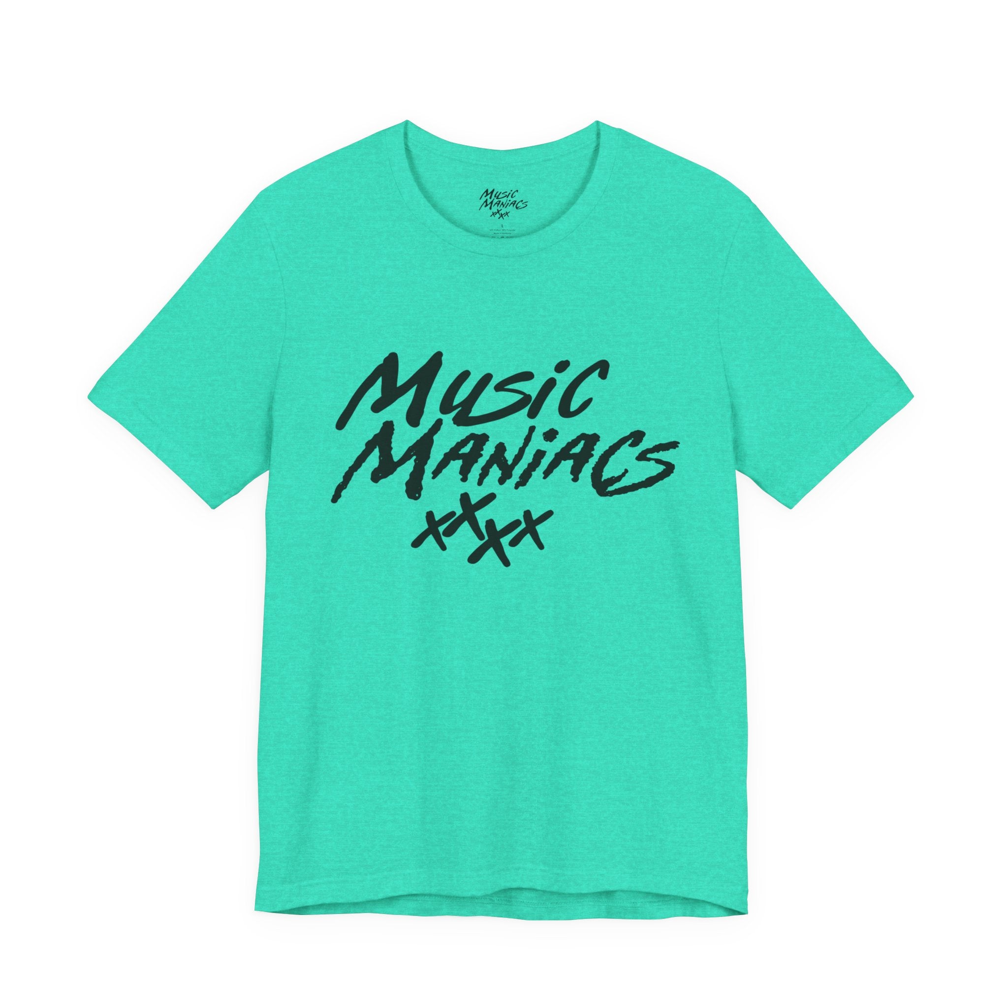 Stacked Black Logo | Music Maniacs | Tee/T-Shirt | Music Lifestyle Culture Streetwear