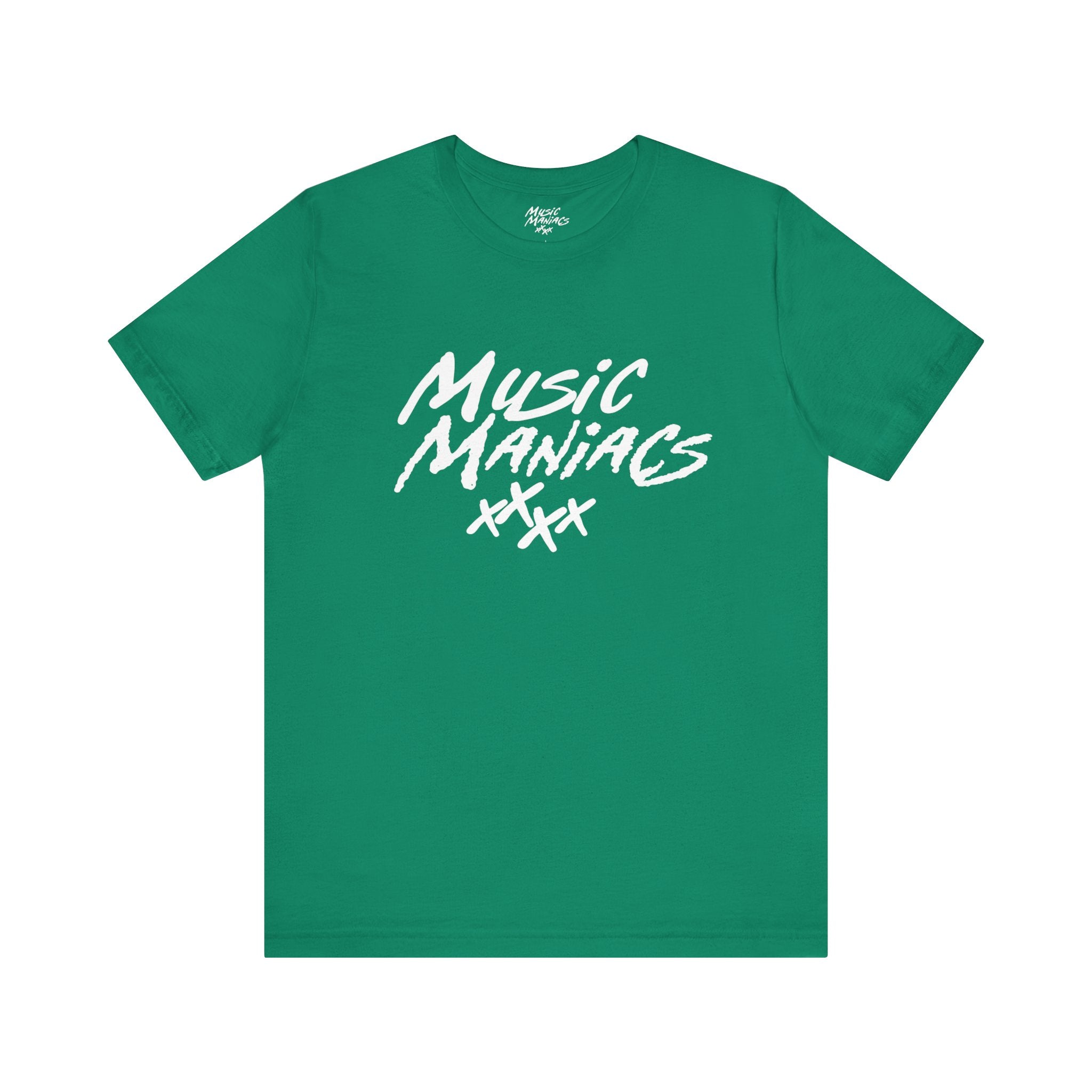 Stacked White Logo | Music Maniacs | Tee/T-Shirt | Music Lifestyle Culture Streetwear
