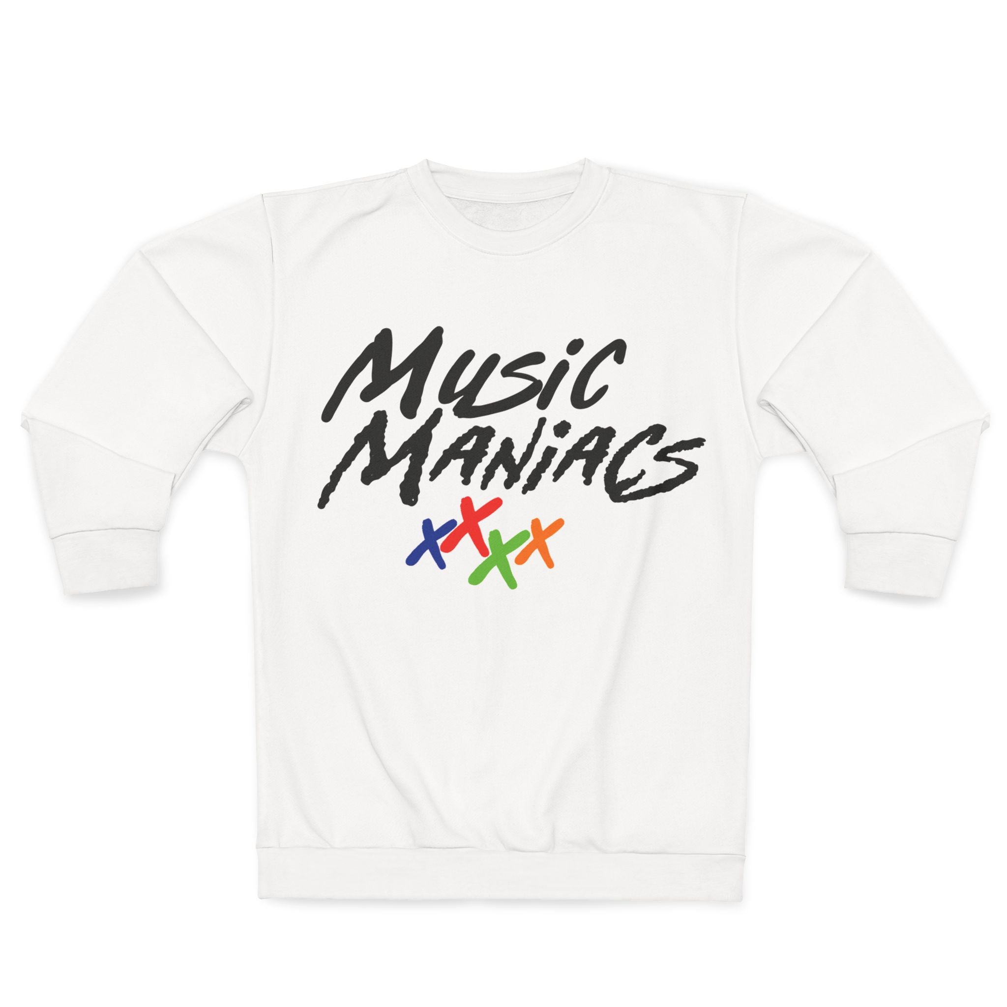 Stacked Logo Mann SP White Crewneck Sweatshirt