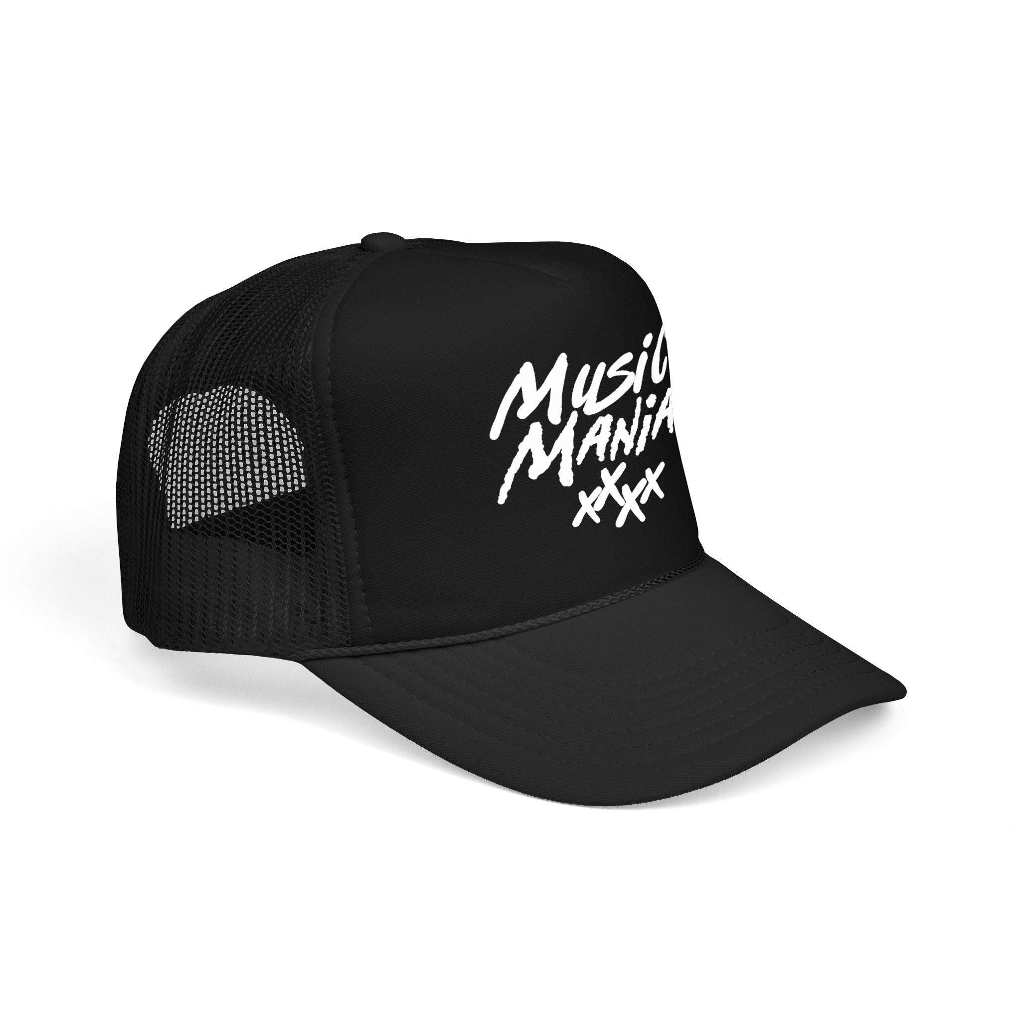 Stacked Logo White Logo Snapback Trucker Hat