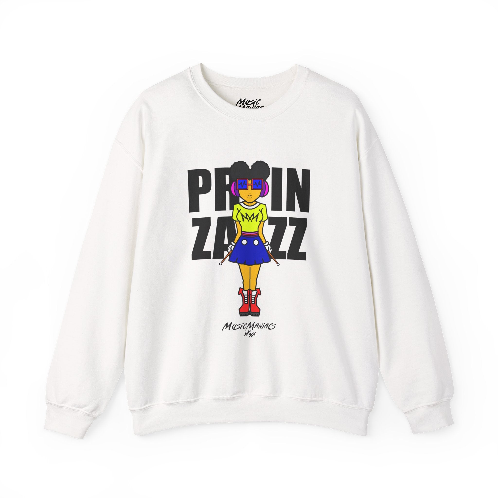It's Prinzazz | Music Maniacs | White Sweatshirt | Musical Character Streetwear