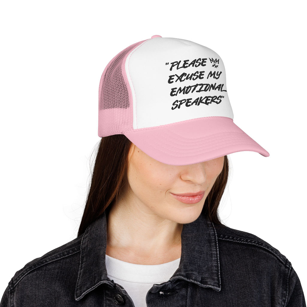 "Please Excuse My Emotional Speakers" | Music Maniacs | Foam Trucker | Musical Quote Streetwear