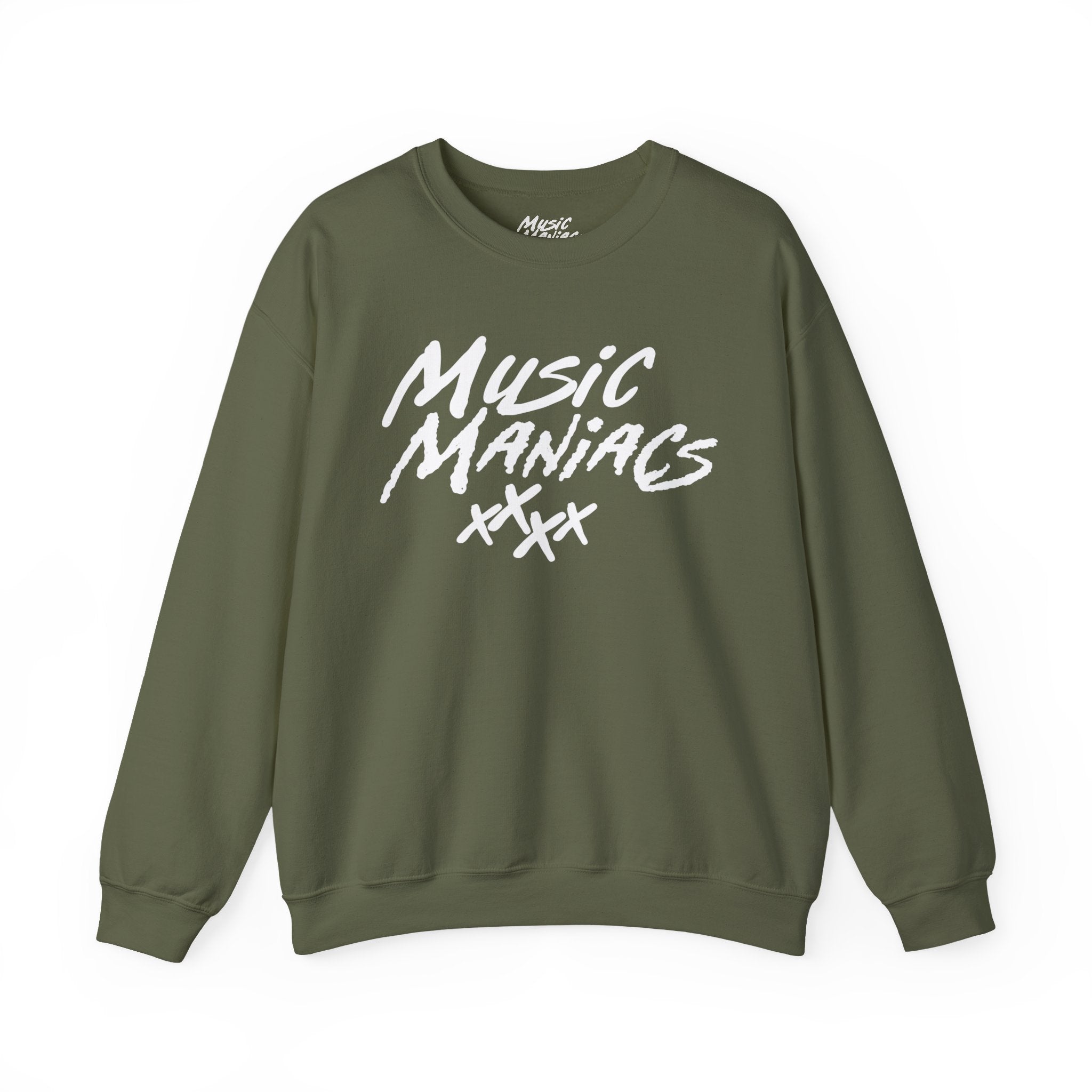 Stacked White Logo Crewneck Sweatshirt