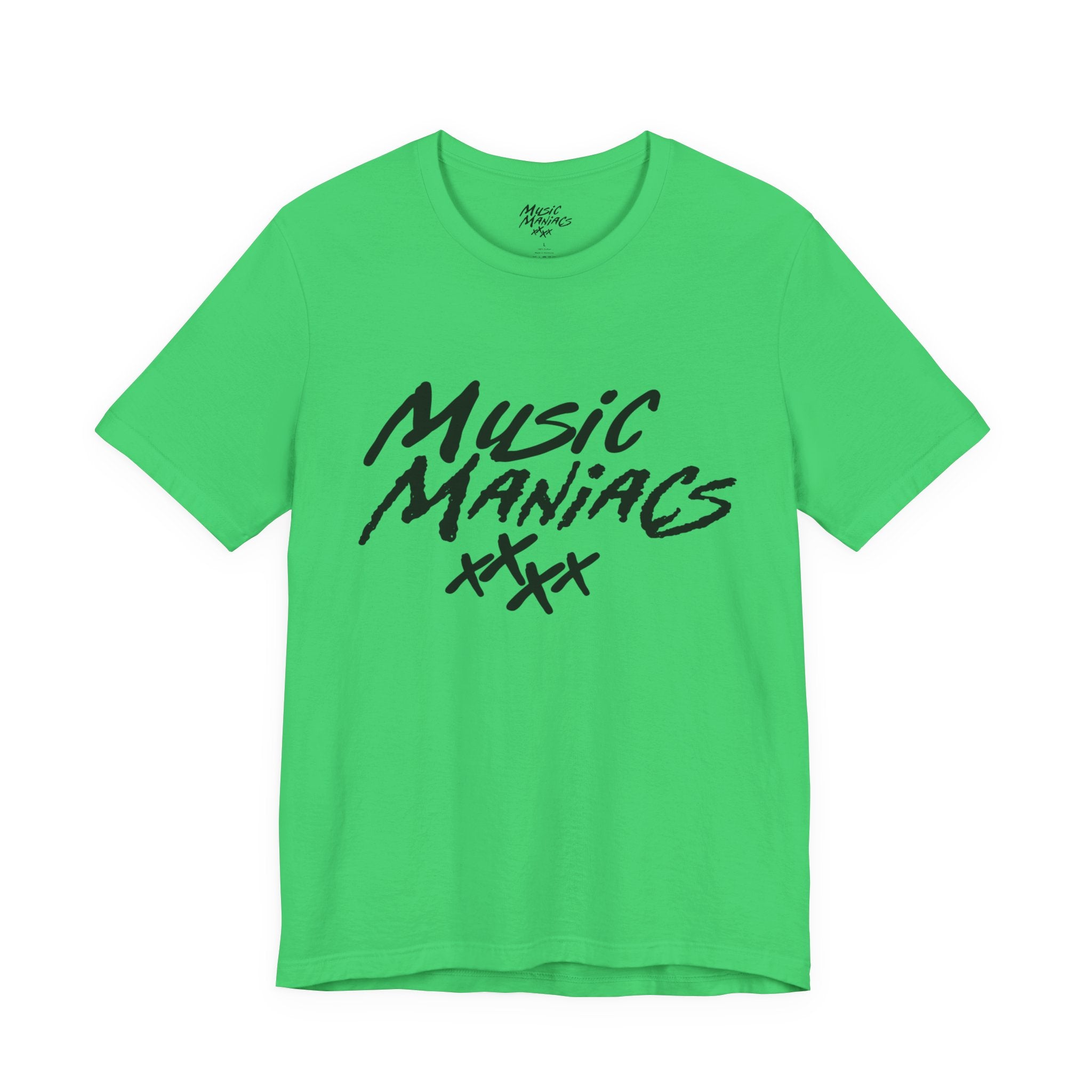 Stacked Black Logo | Music Maniacs | Tee/T-Shirt | Music Lifestyle Culture Streetwear