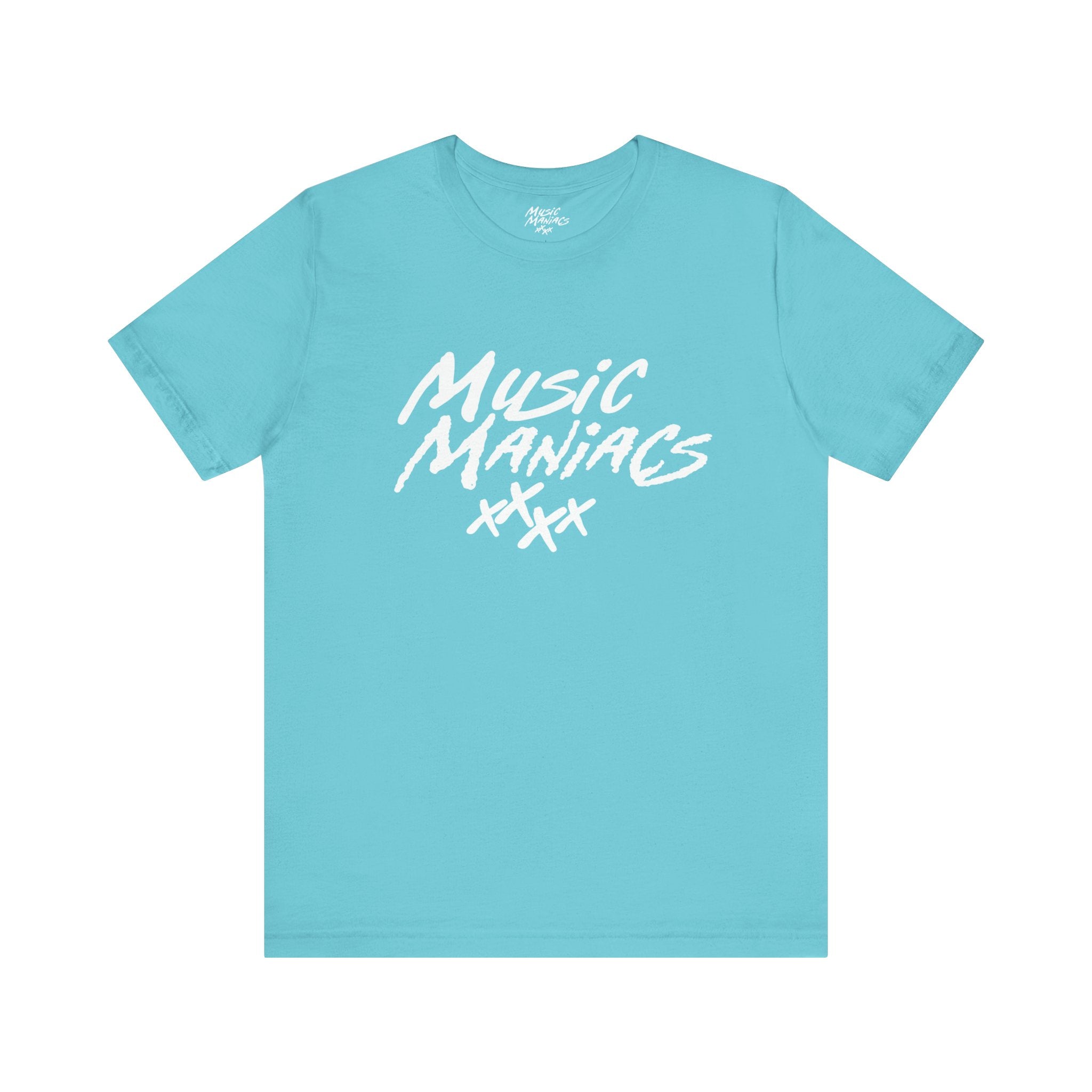 Stacked White Logo | Music Maniacs | Tee/T-Shirt | Music Lifestyle Culture Streetwear