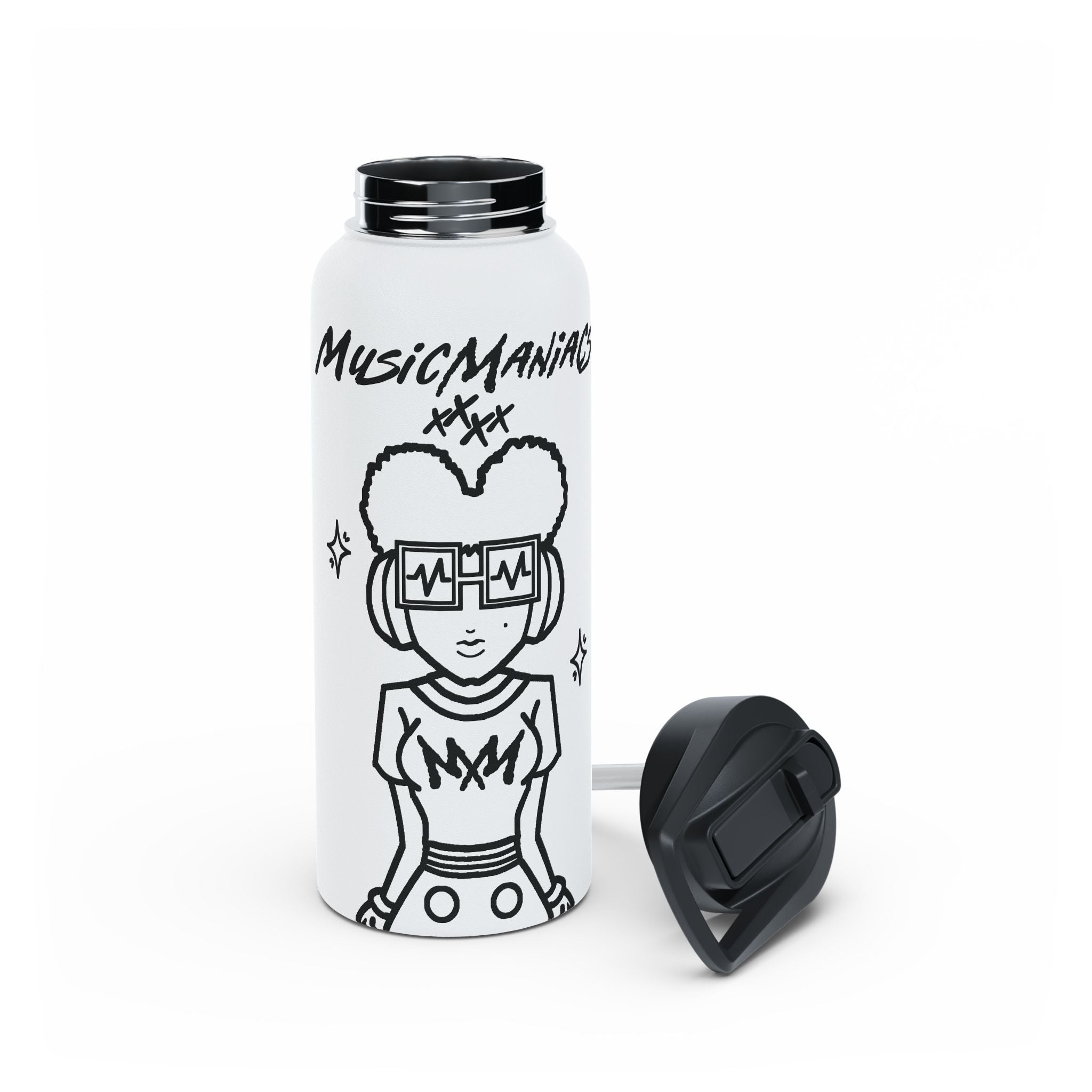 The Superstar Prinzazz | Music Maniacs | Stainless Steel Water Bottle | Musician Artist Streetwear