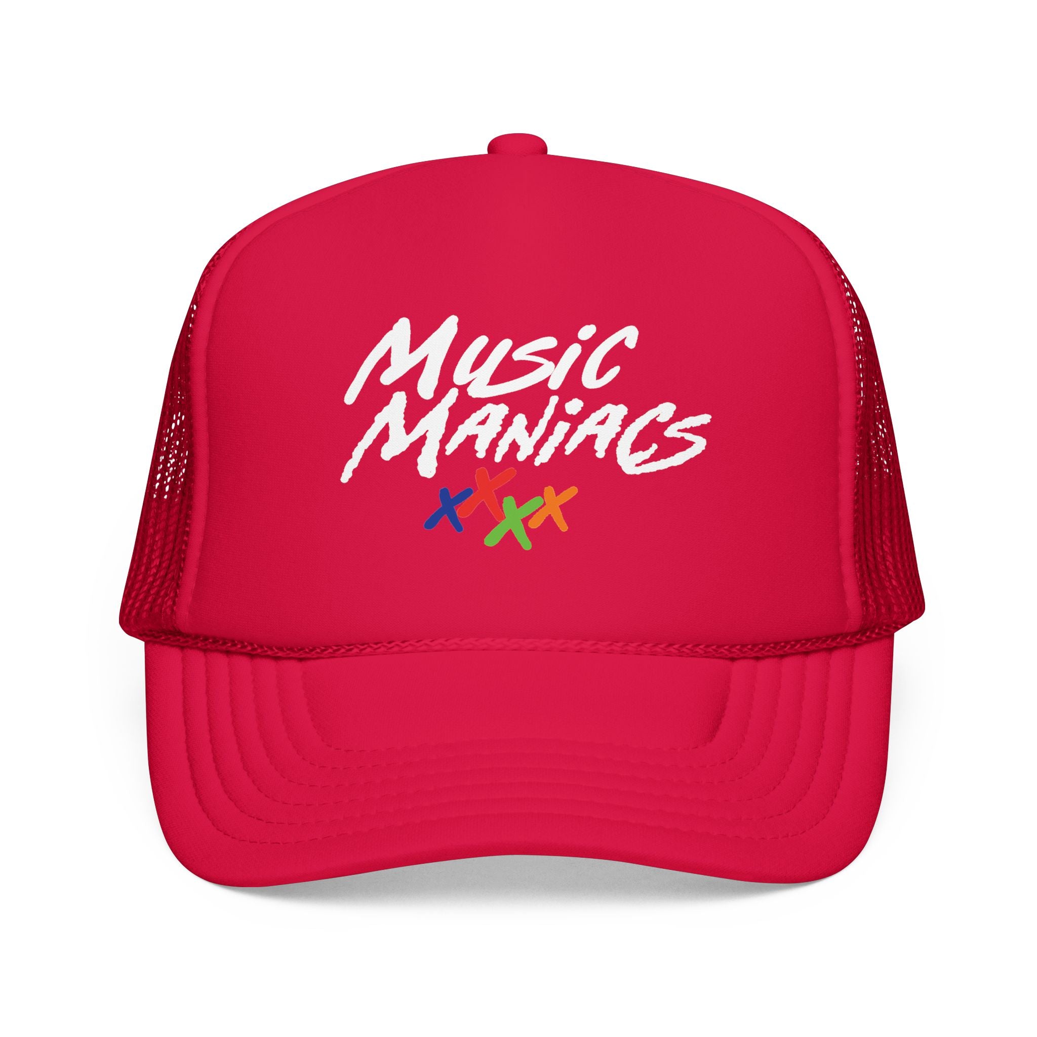 Stacked Logo Mann SP Black Snapback Trucker Hat
