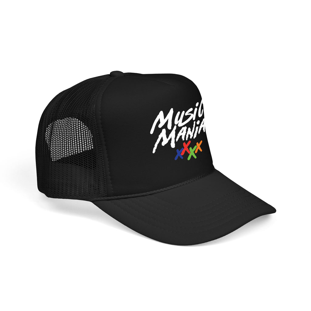 Stacked Logo Mann SP Black Snapback Trucker Hat