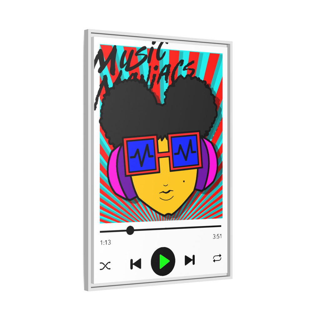 Press PLAY! Prinzazz Alt | Music Maniacs | Matte Framed Canvas | Pop Art Music Player Wall Art
