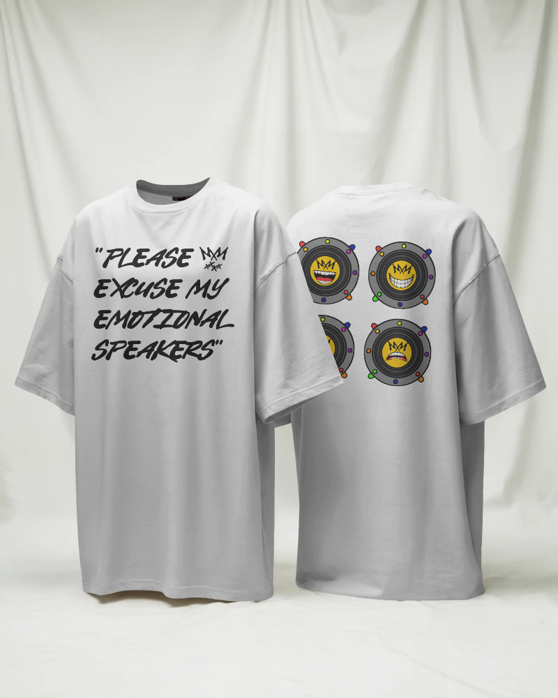 "Please Excuse My Emotional Speakers"  White T-shirt