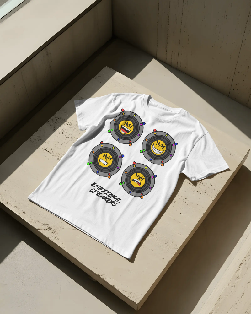 4 EMO Speakers White T-shirt