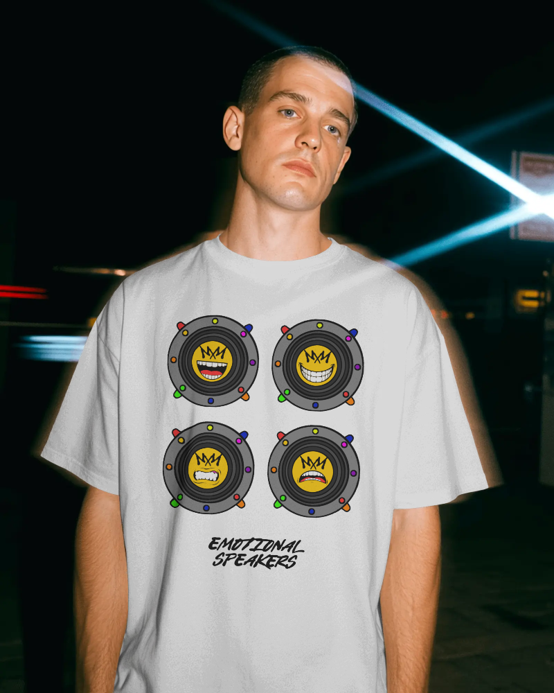 4 EMO Speakers White T-shirt