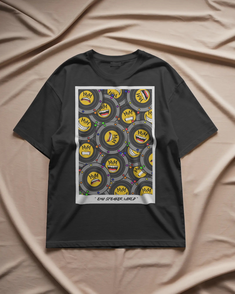 EMO Speaker World Black T-shirt