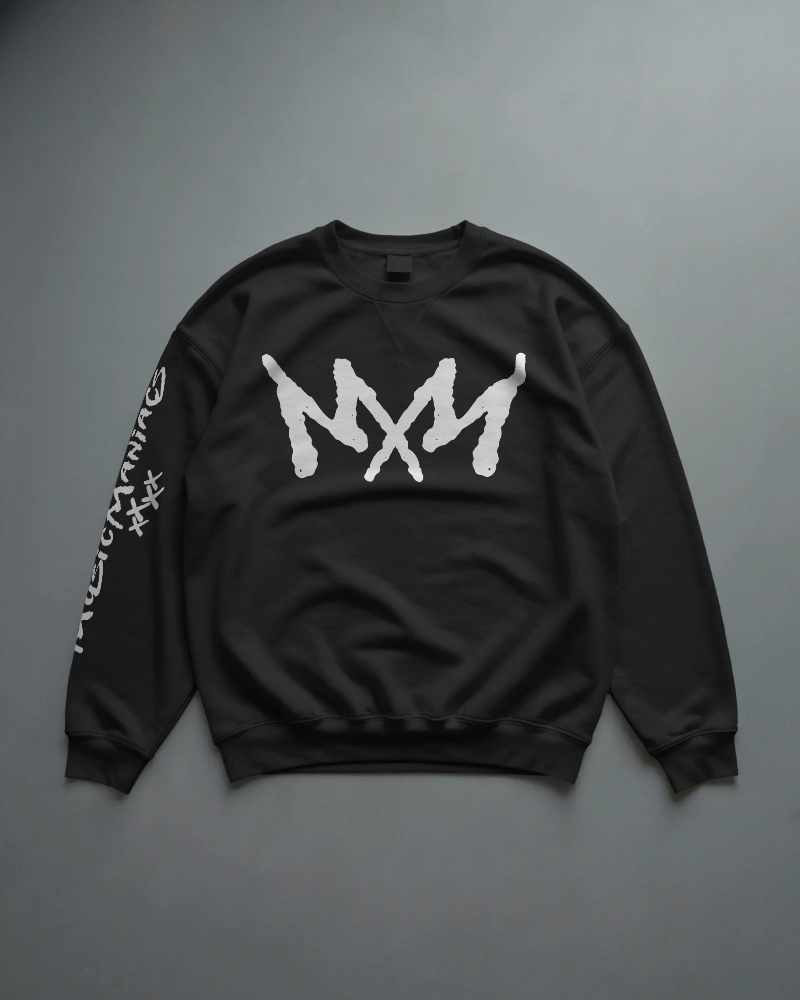 MM Cross Black Crewneck Sweatshirt