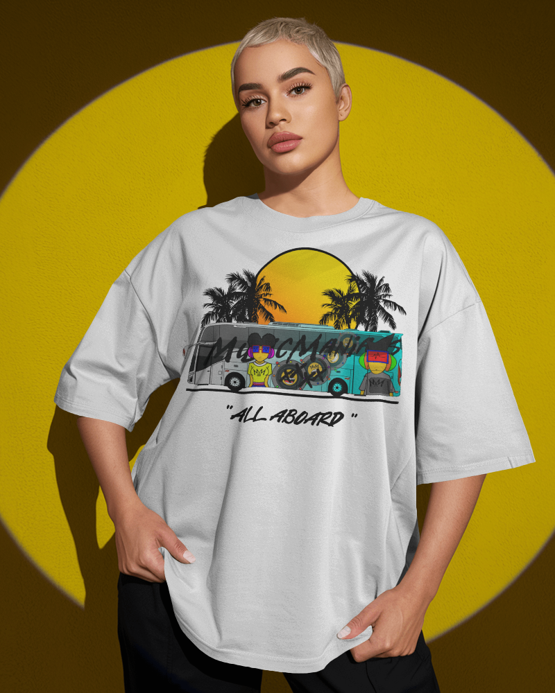 All Aboard MMX Tour Bus White T-shirt