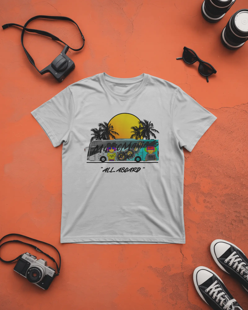 All Aboard MMX Tour Bus White T-shirt