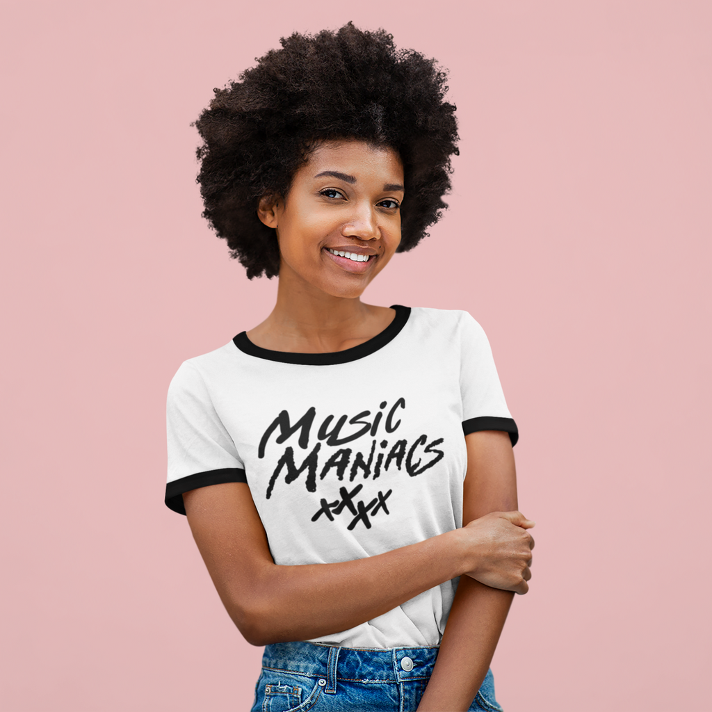 Stacked Logo Ringer Tee