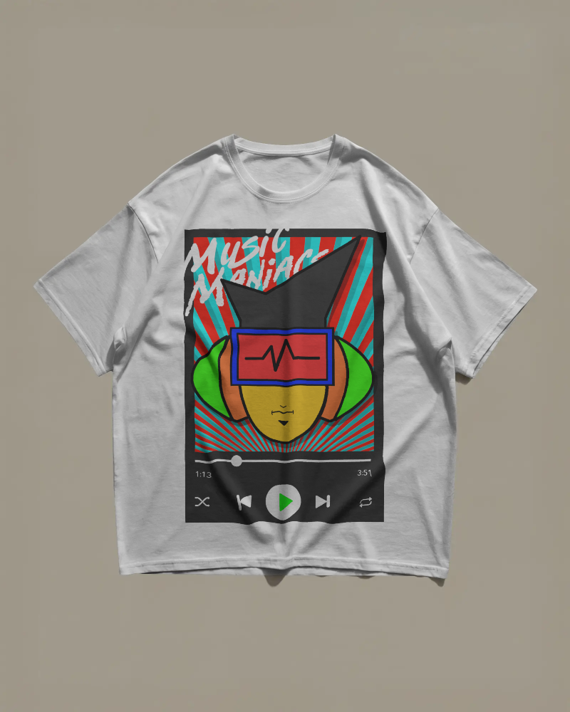 Press PLAY! Mann Graphic White T-shirt