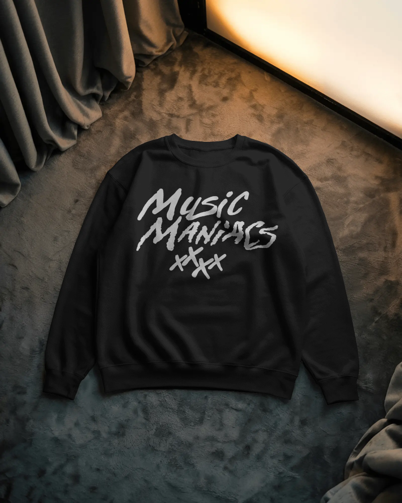 Stacked White Logo Crewneck Sweatshirt