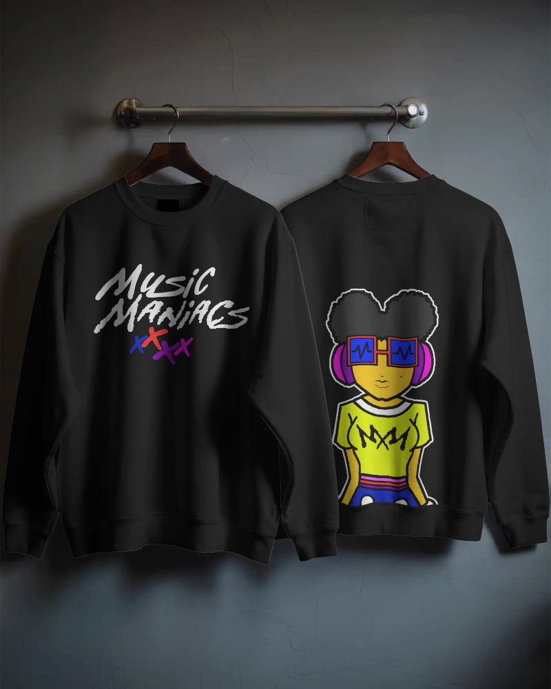 Stacked Logo Prinzazz SP Black Crewneck Sweatshirt