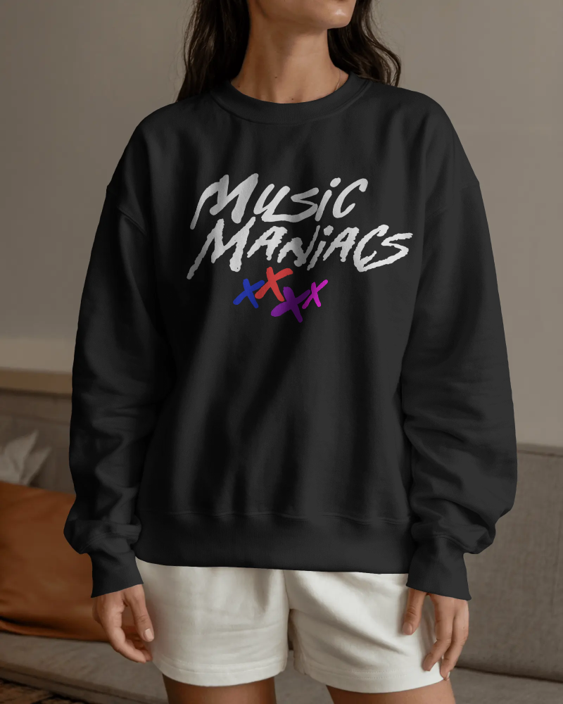 Stacked Logo Prinzazz SP Black Crewneck Sweatshirt