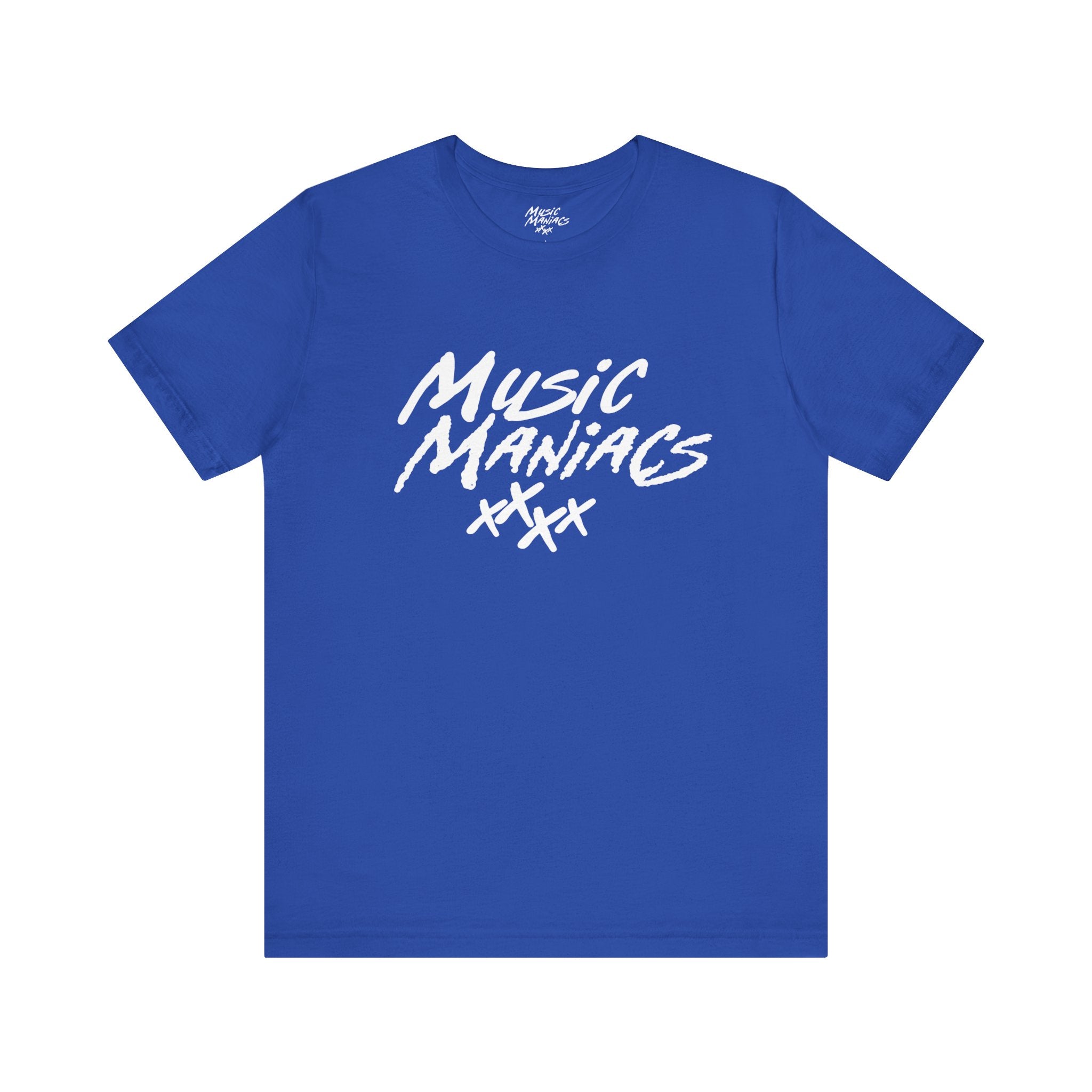 Stacked White Logo | Music Maniacs | Tee/T-Shirt | Music Lifestyle Culture Streetwear