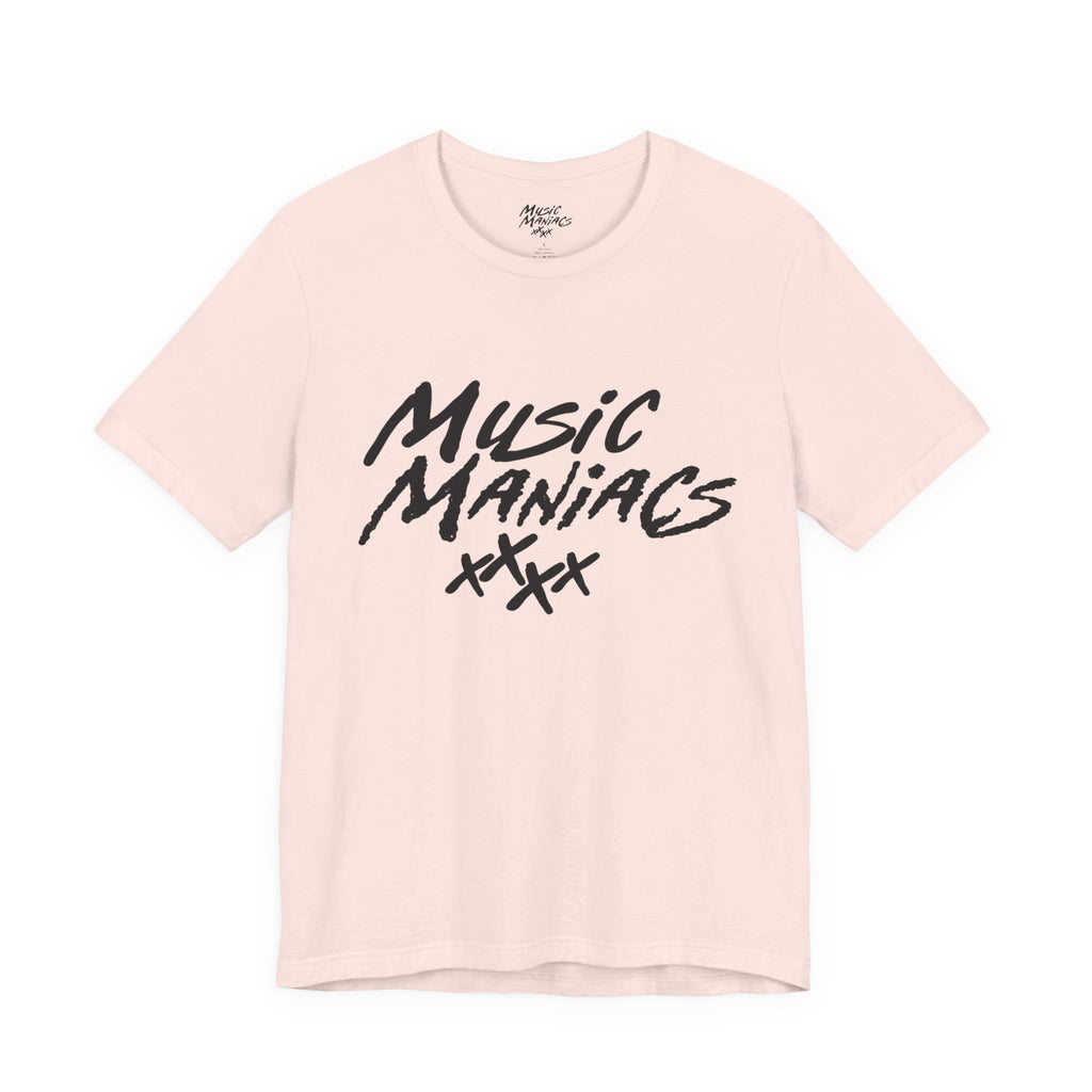 Stacked Black Logo | Music Maniacs | Tee/T-Shirt | Music Lifestyle Culture Streetwear