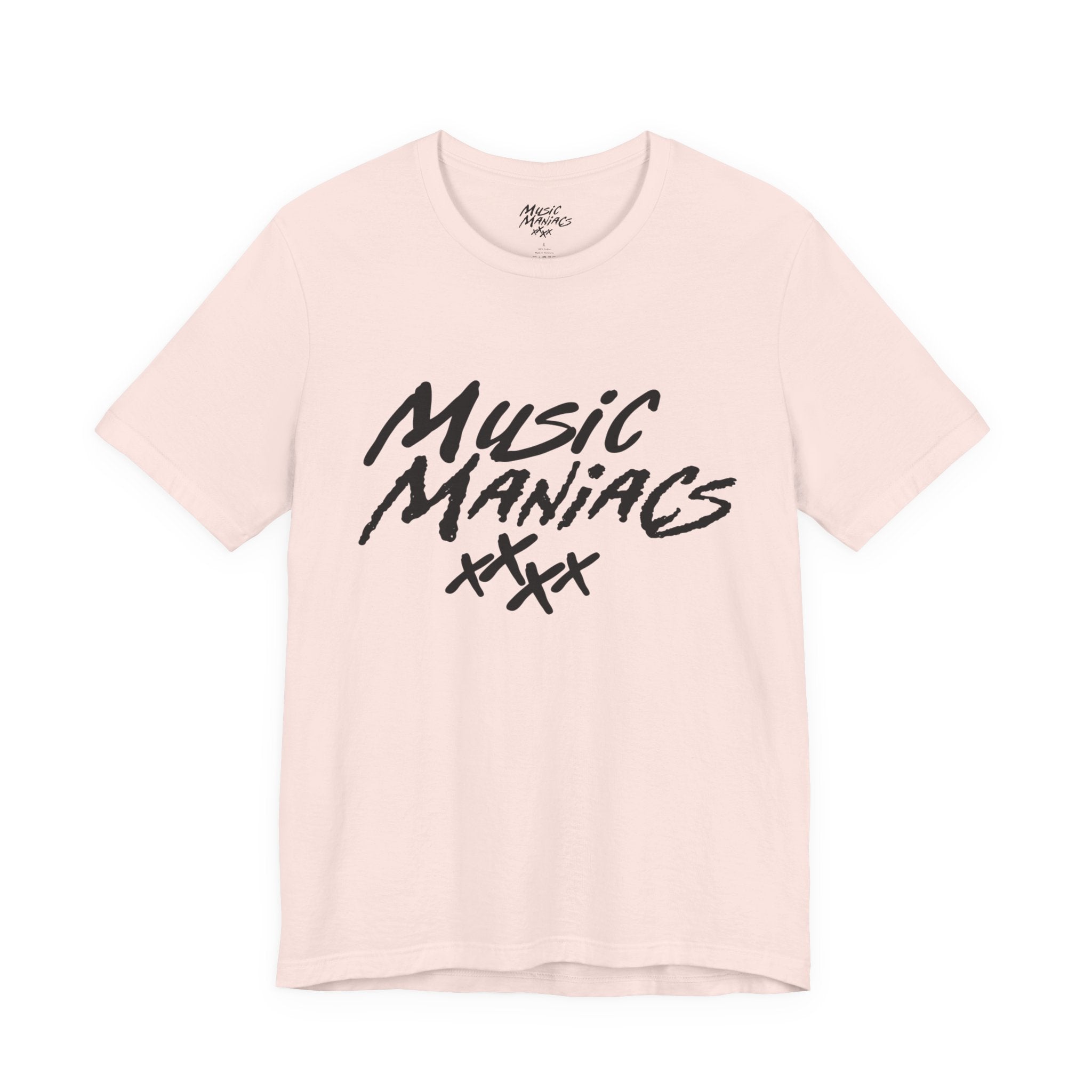 Stacked Black Logo | Music Maniacs | Tee/T-Shirt | Music Lifestyle Culture Streetwear