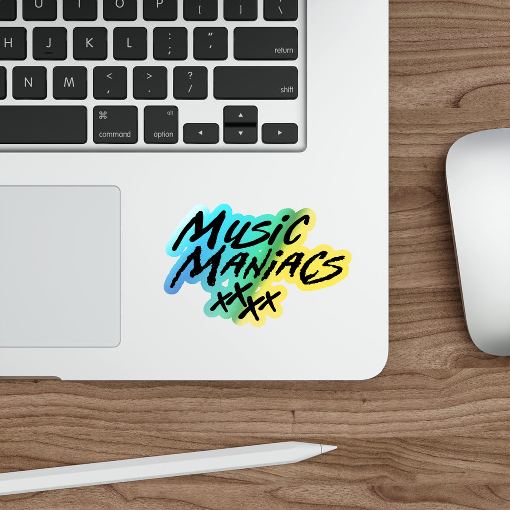 Stacked Logo Holographic die-cut sticker