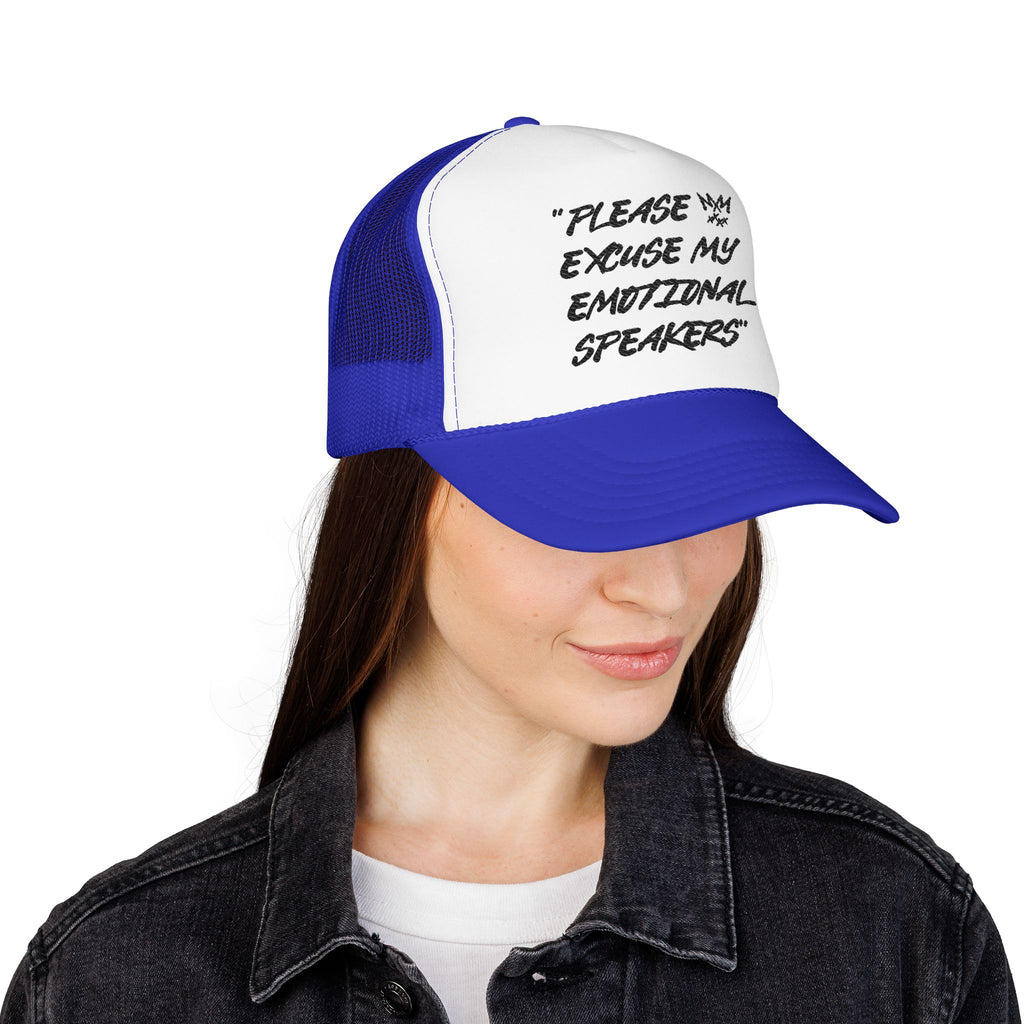 "Please Excuse My Emotional Speakers" | Music Maniacs | Foam Trucker | Musical Quote Streetwear