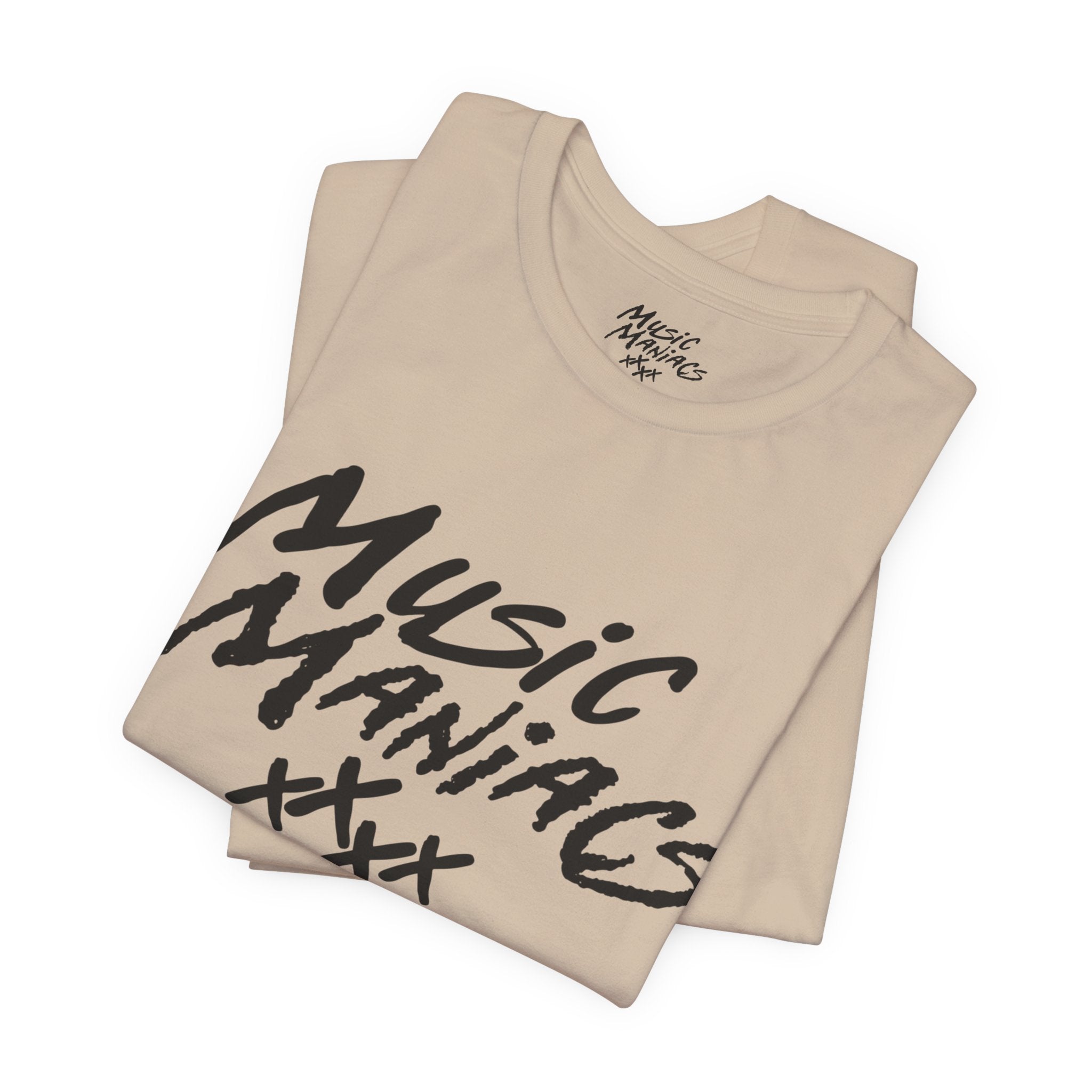 Stacked Black Logo | Music Maniacs | Tee/T-Shirt | Music Lifestyle Culture Streetwear