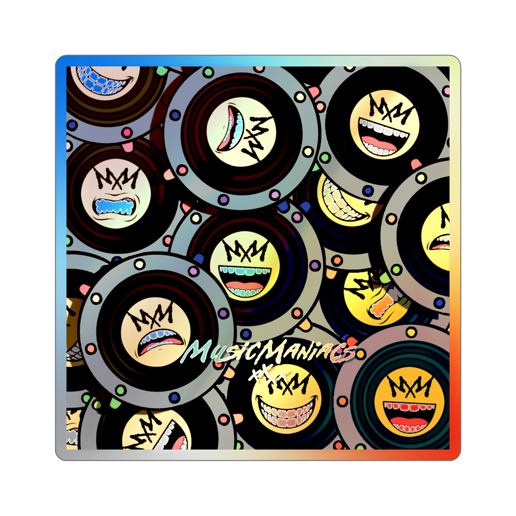 MMX EMO Speaker World Holographic Die-Cut Sticker