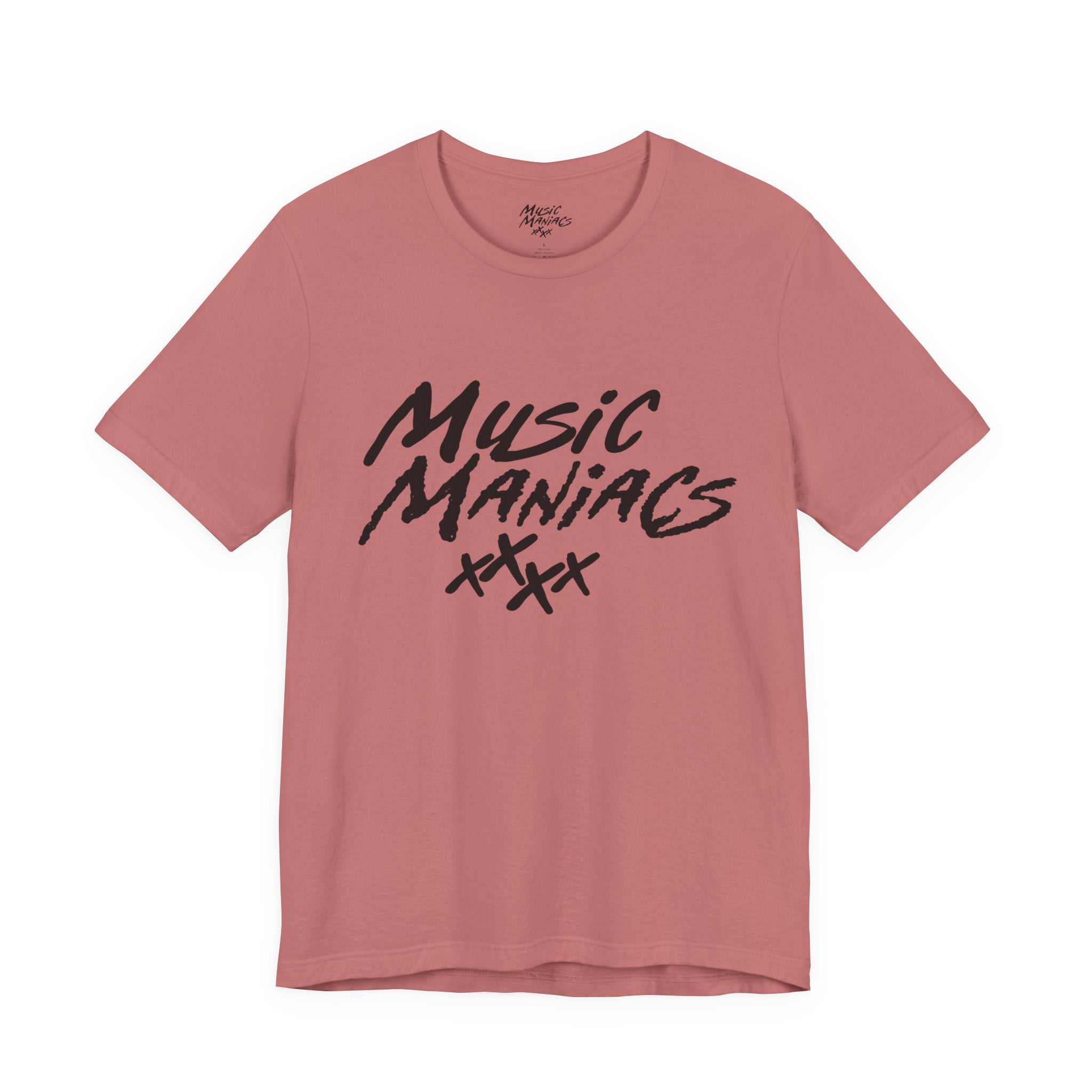 Stacked Black Logo | Music Maniacs | Tee/T-Shirt | Music Lifestyle Culture Streetwear