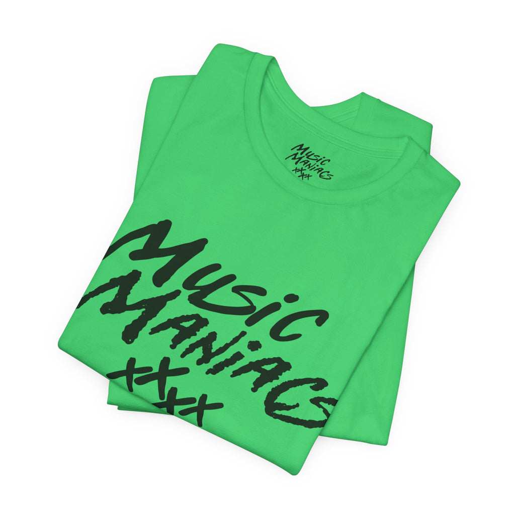 Stacked Black Logo | Music Maniacs | Tee/T-Shirt | Music Lifestyle Culture Streetwear